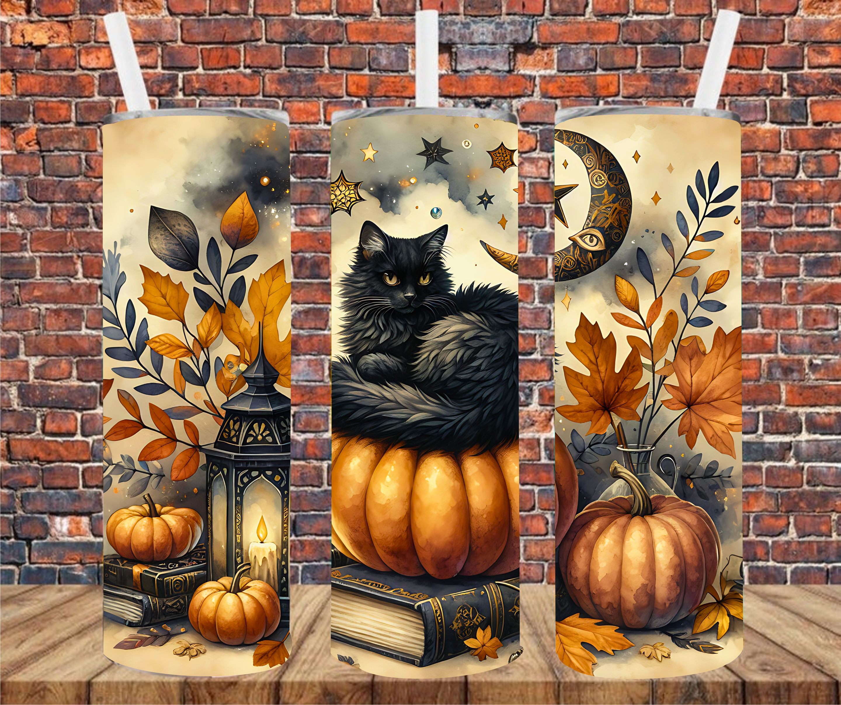 Mystical Cat - Tumbler Wrap - Sublimation Transfers
