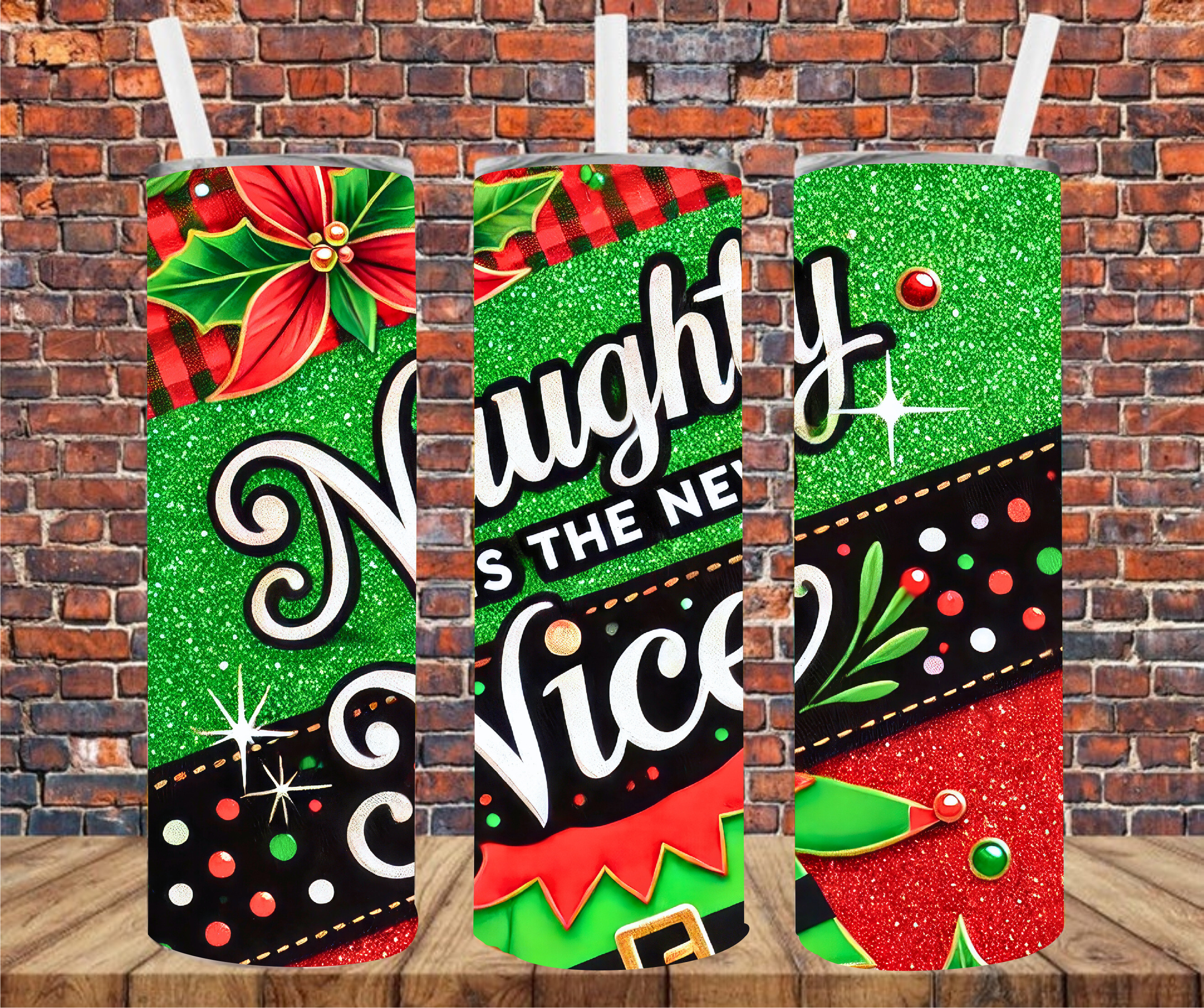 Naughty Is The New Nice - Tumbler Wrap - Sublimation Transfers