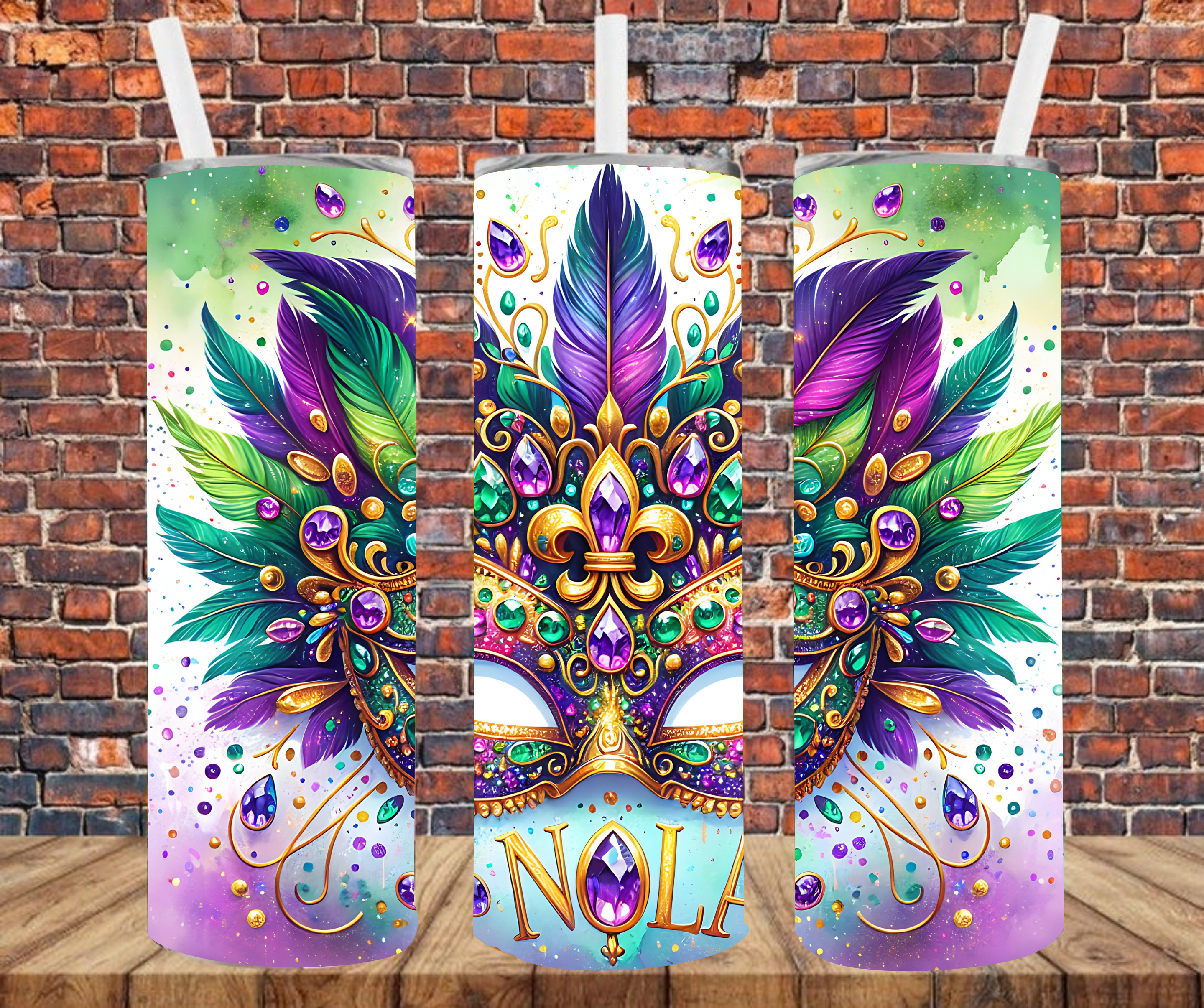 NOLA Mask - Tumbler Wrap - Sublimation Transfers