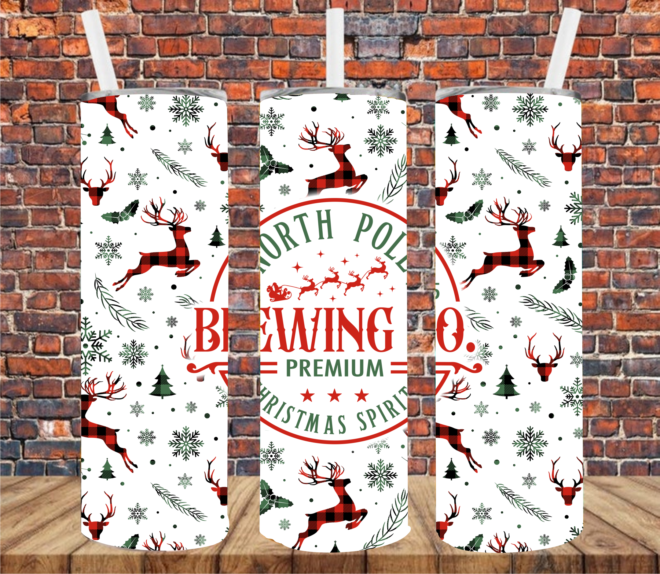 North Pole Brewing Company - Tumbler Wrap - Sublimation Transfers