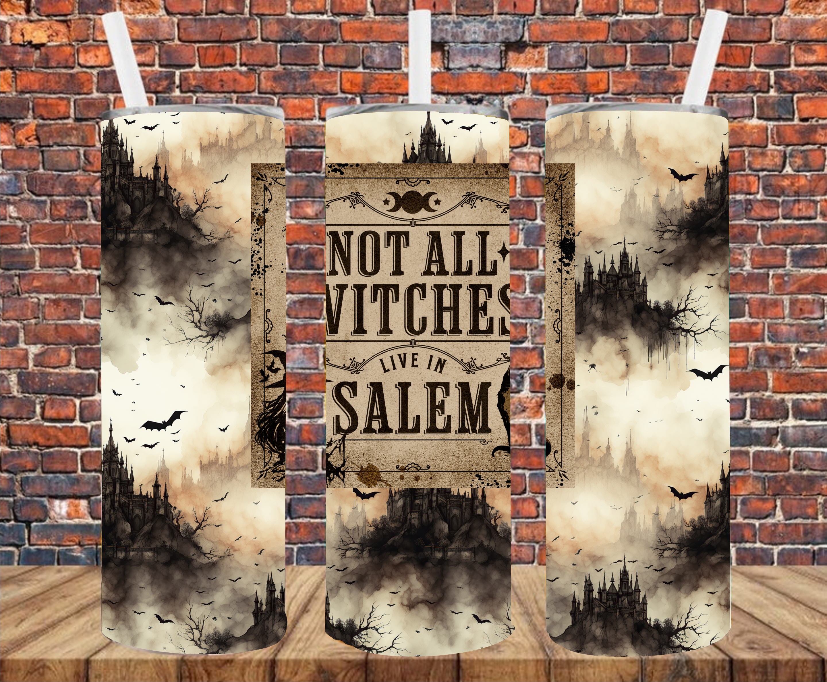 Not All Witches Live In Salem - Tumbler Wrap - Sublimation Transfer