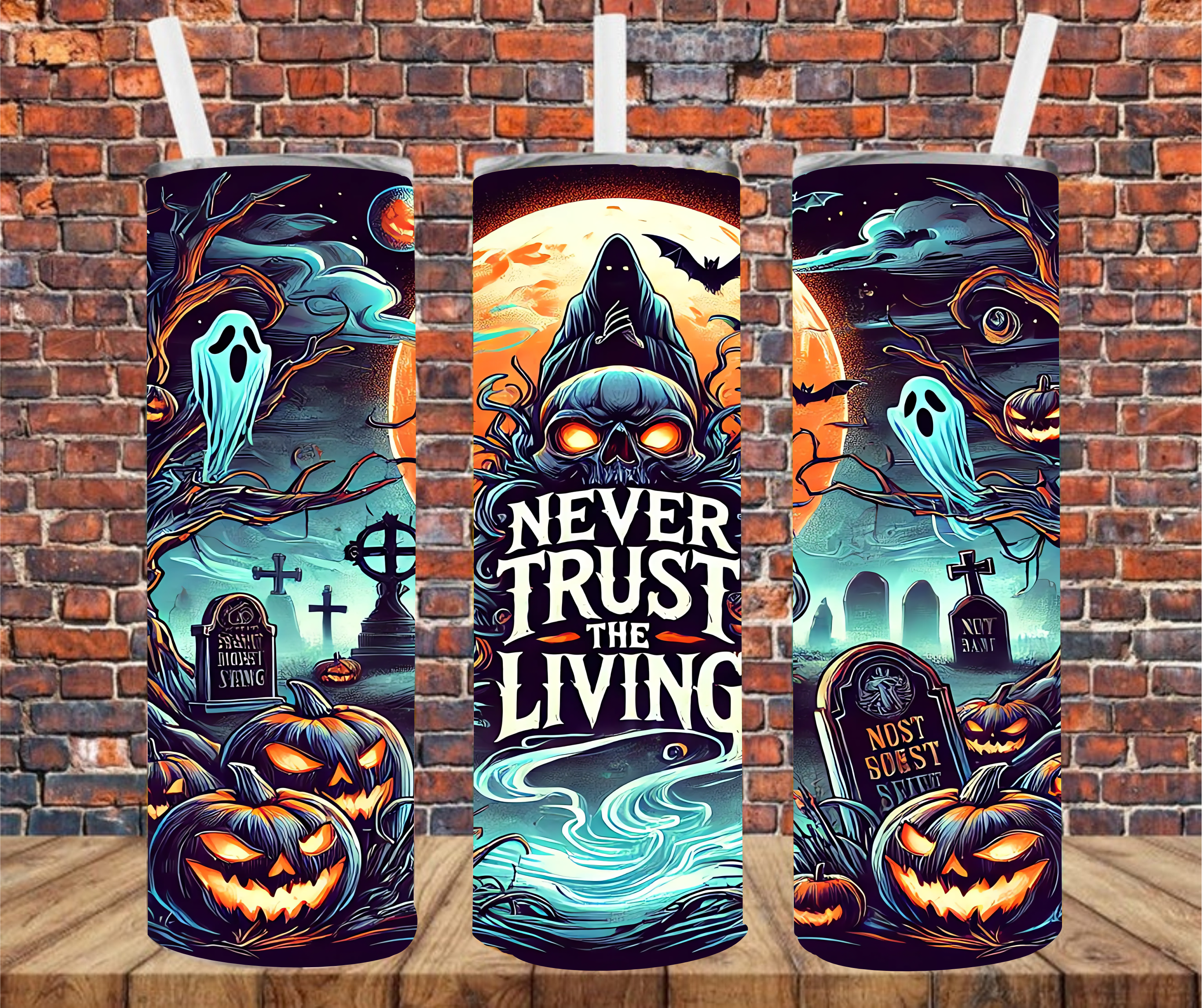 Never Trust The Living - Tumbler Wrap - Sublimation Transfers