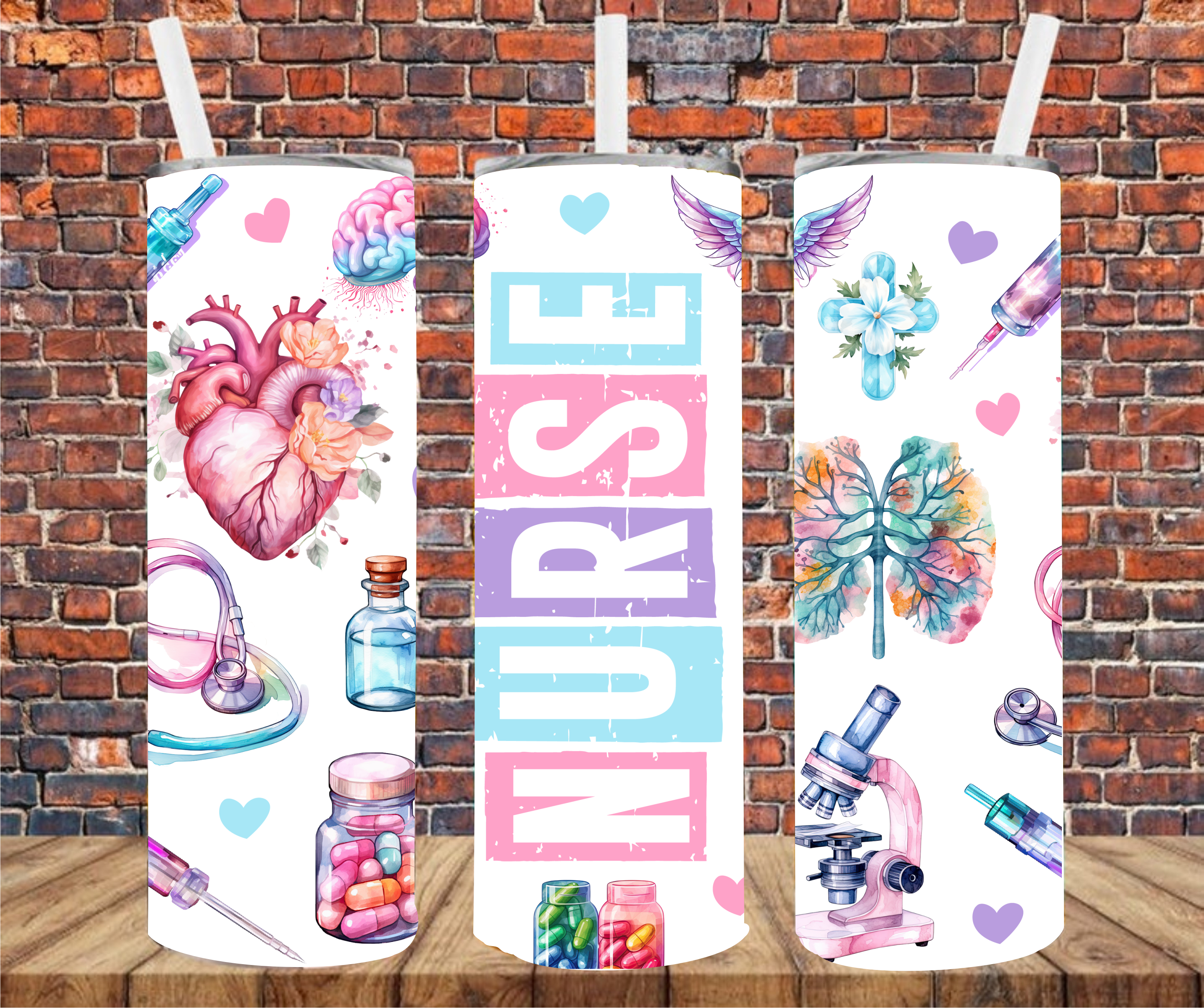 Nurse - Tumbler Wrap - Sublimation Transfer