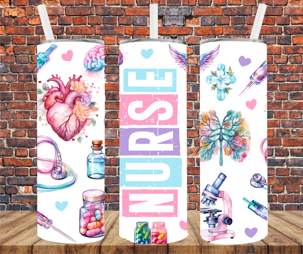 Nurse - Tumbler Wrap - Sublimation Transfer