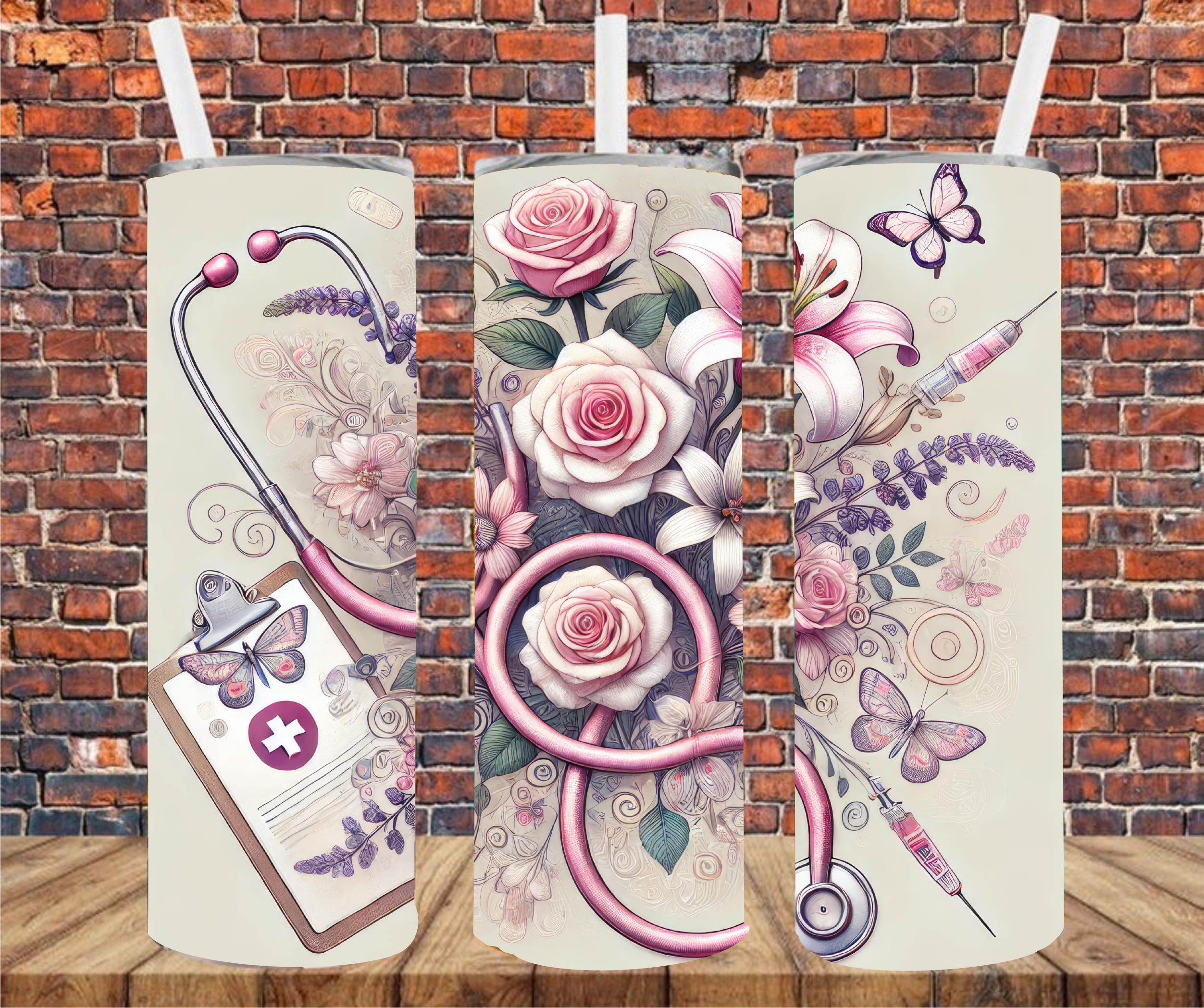 Healthcare - Tumbler Wrap - Vinyl Transfer