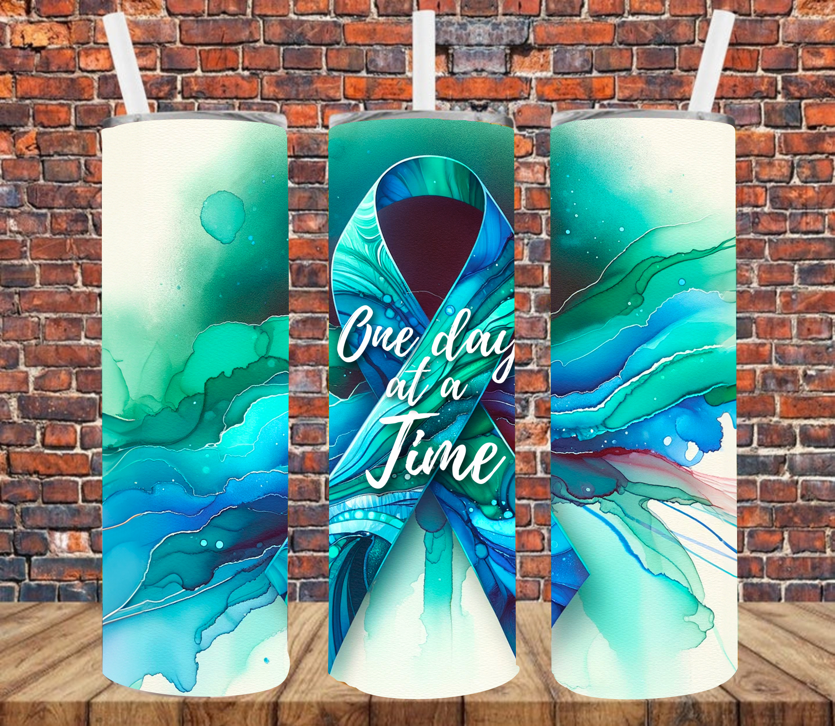 One Day At A Time - Tumbler Wrap - Vinyl Transfers