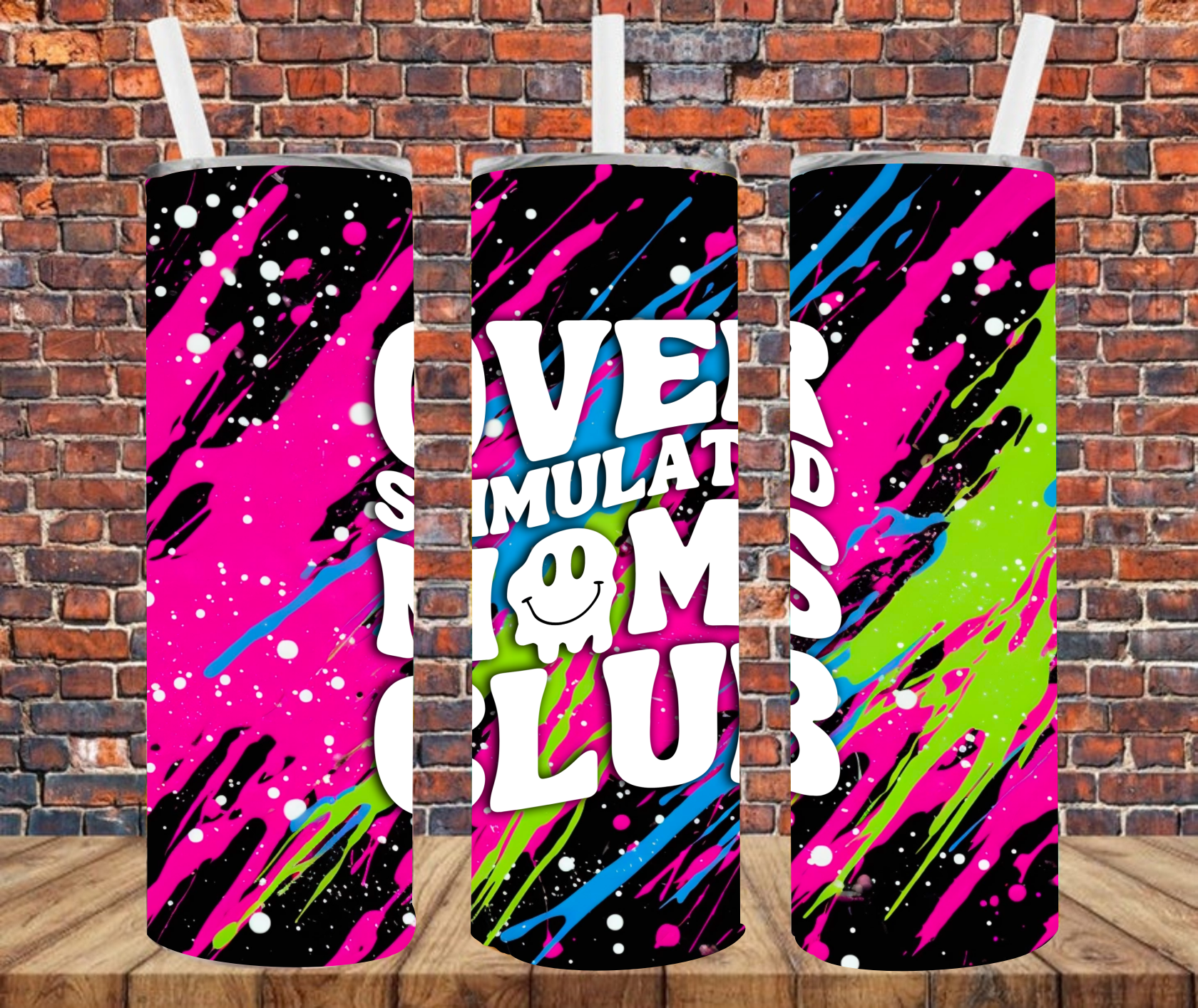 Overstimulated Moms Club - Tumbler Wrap - Sublimation Transfers