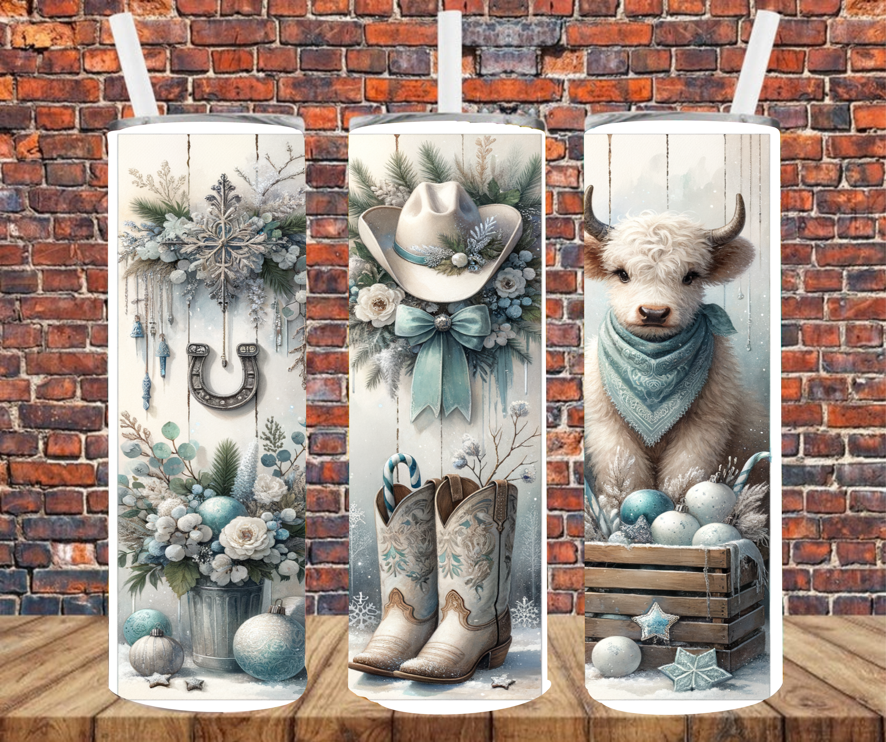 Country Christmas - Tumbler Wrap - Sublimation Transfers