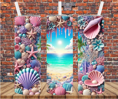 Fantasy Beach - Tumbler Wrap - Sublimation Transfer