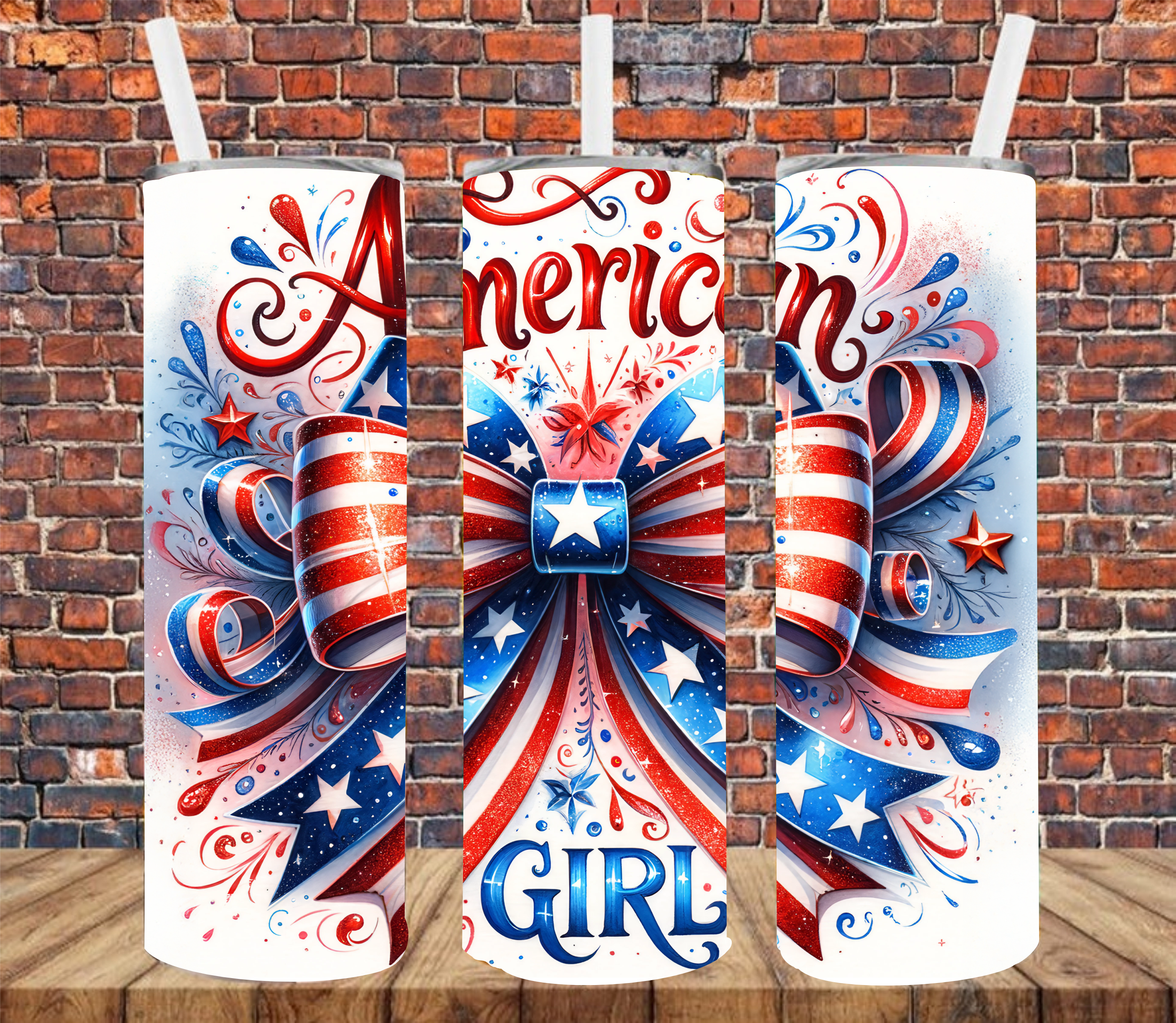 American Girl - Tumbler Wrap - Sublimation Transfer