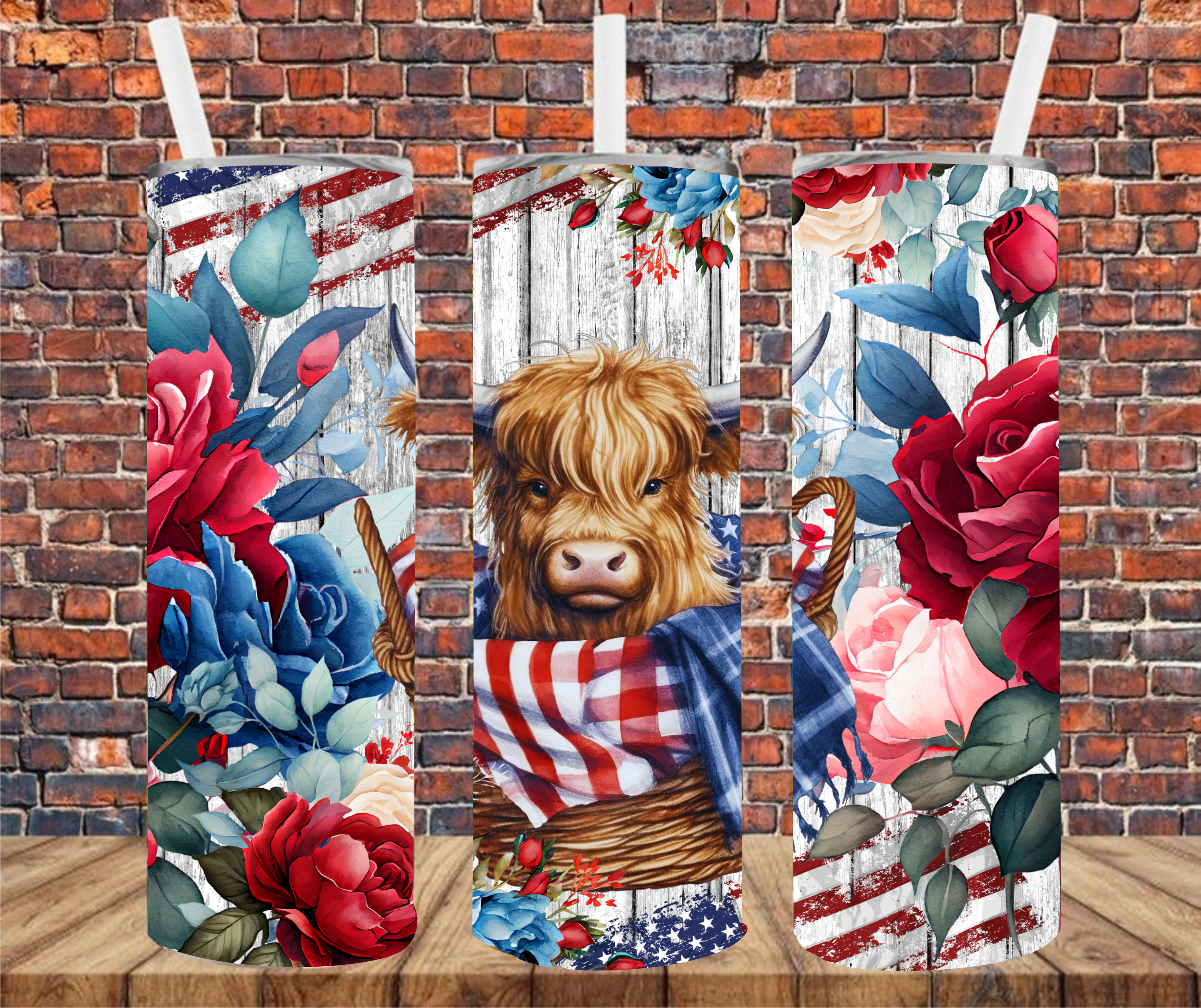 Patriotic Cow - Lunch Tote - Sublimation Transfer