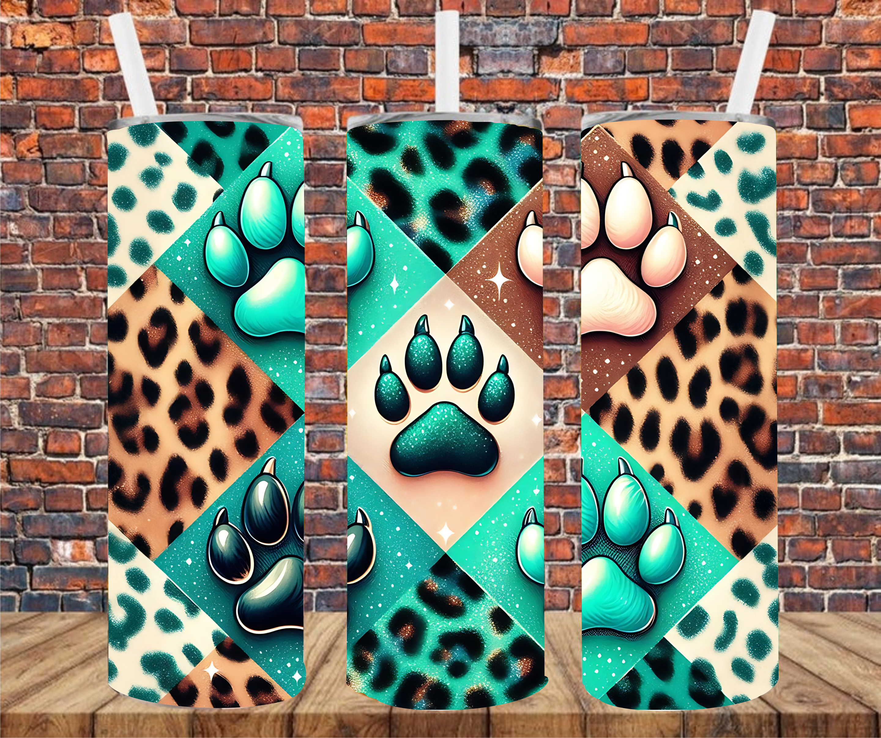 Paw Prints - Tumbler Wrap - Sublimation Transfer