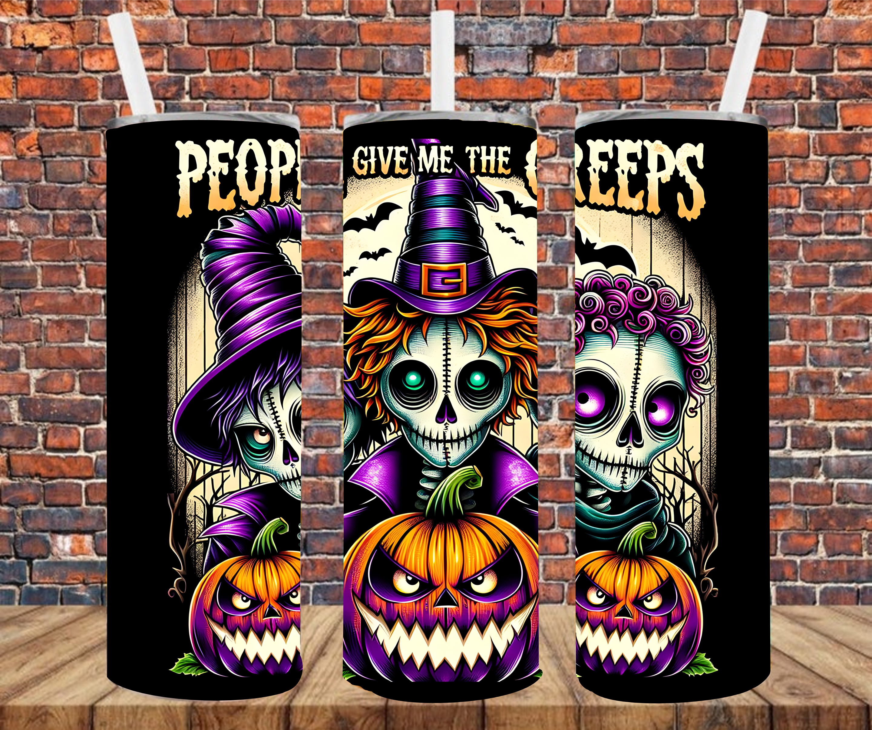 People Give Me The Creeps - Tumbler Wrap - Sublimation Transfers