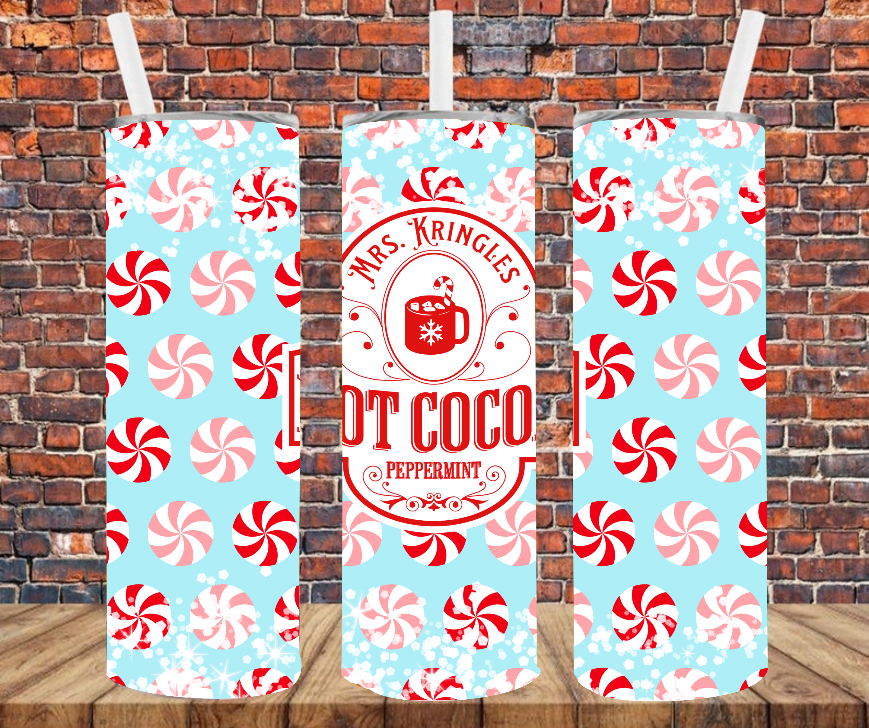 Mrs. Kringles Hot Cocoa - Tumbler Wrap - Sublimation Transfer