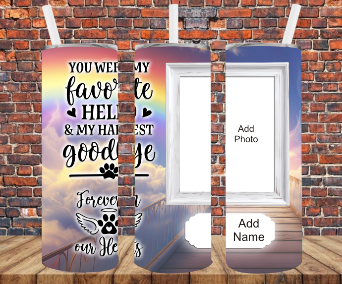 1 image - Add Your Own Text & Photo - Sublimation Tumbler Wrap