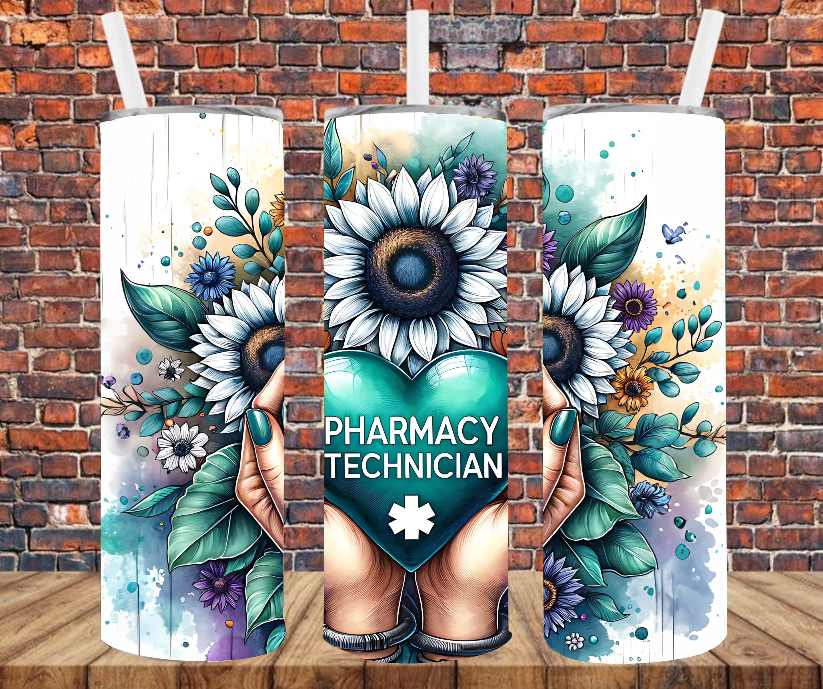 Pharmacy Technician - Tumbler Wrap - vinyl Transfers