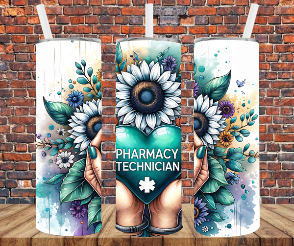 Pharmacy Technician - Tumbler Wrap - Sublimation Transfers
