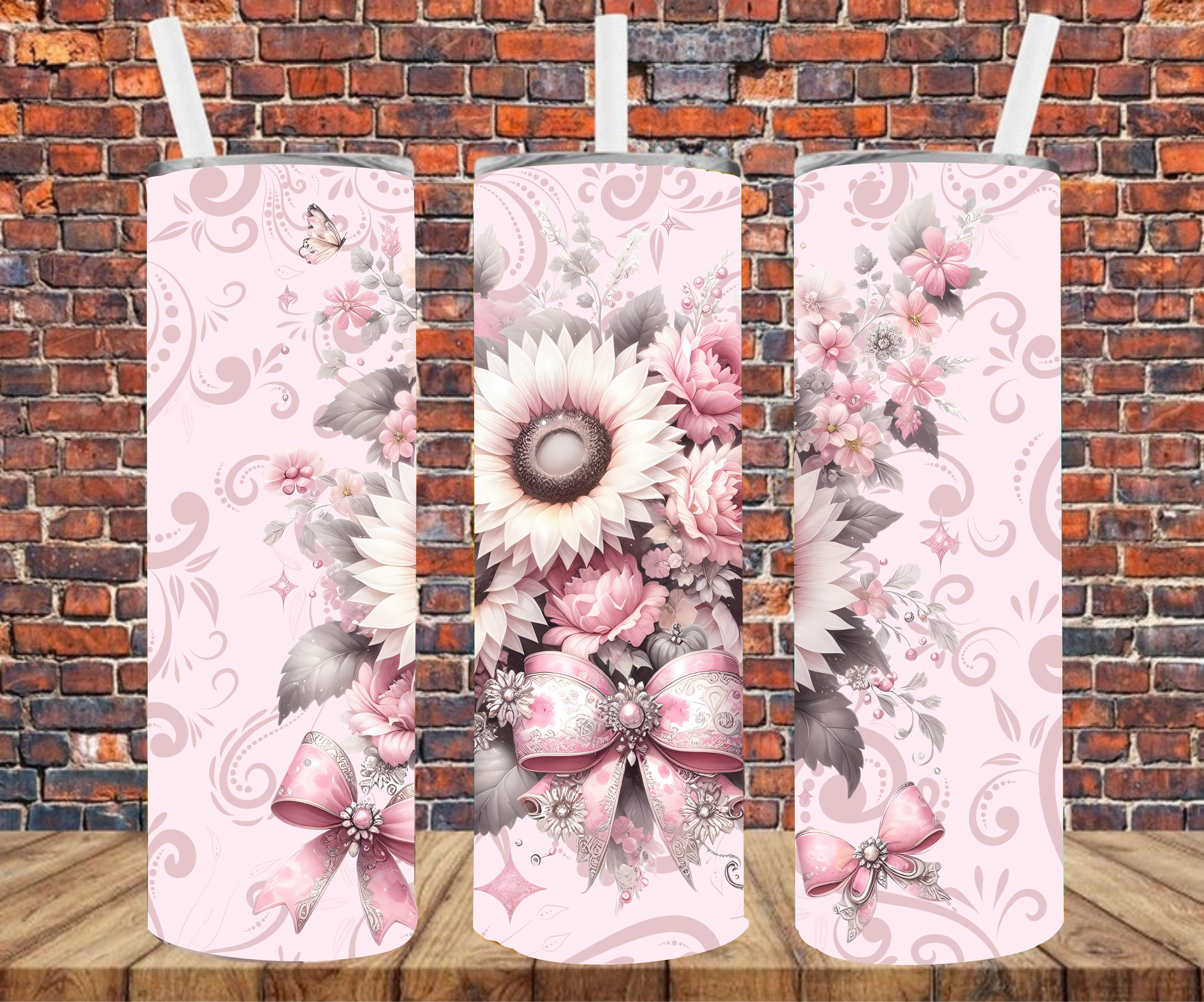 Floral Bouquet - Tumbler Wrap - Sublimation Transfers