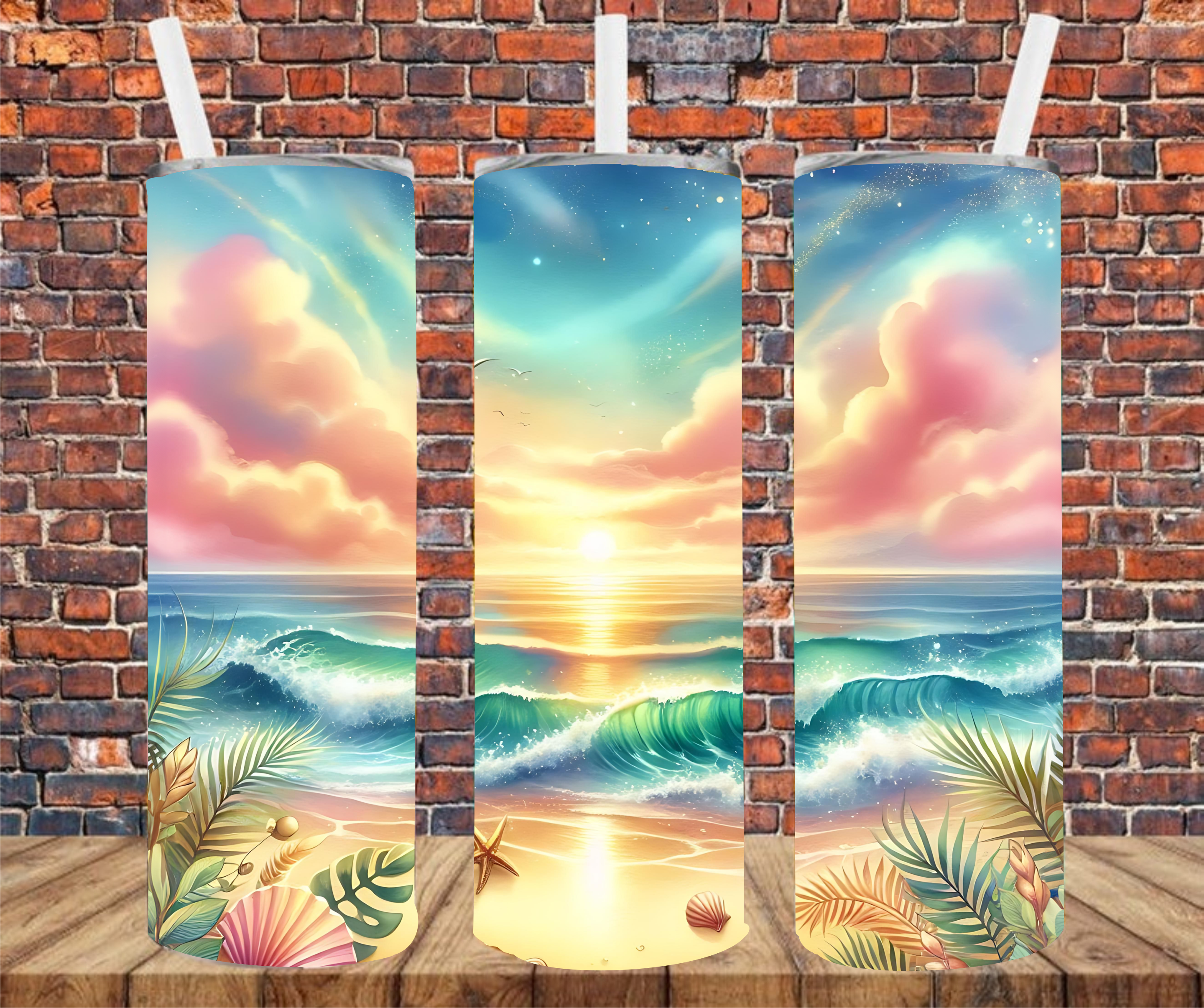 Beach Day - Tumbler Wrap - Sublimation Transfer