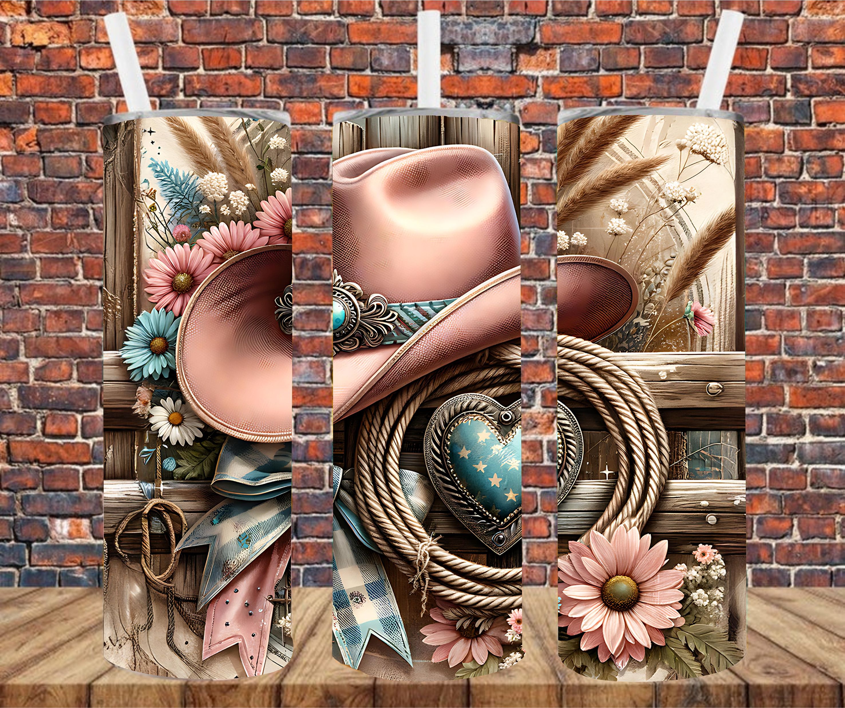 Cowgirl - Tumbler Wrap - Sublimation Transfers