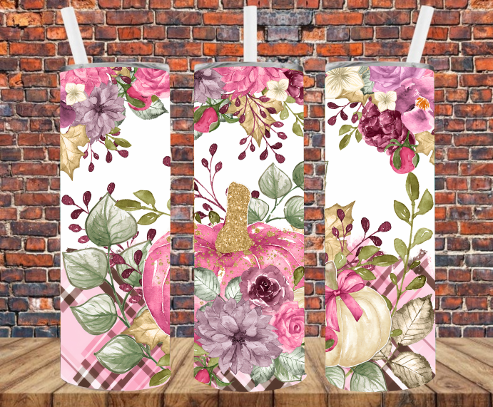Fall Pumpkins - Tumbler Wrap - Vinyl Transfers