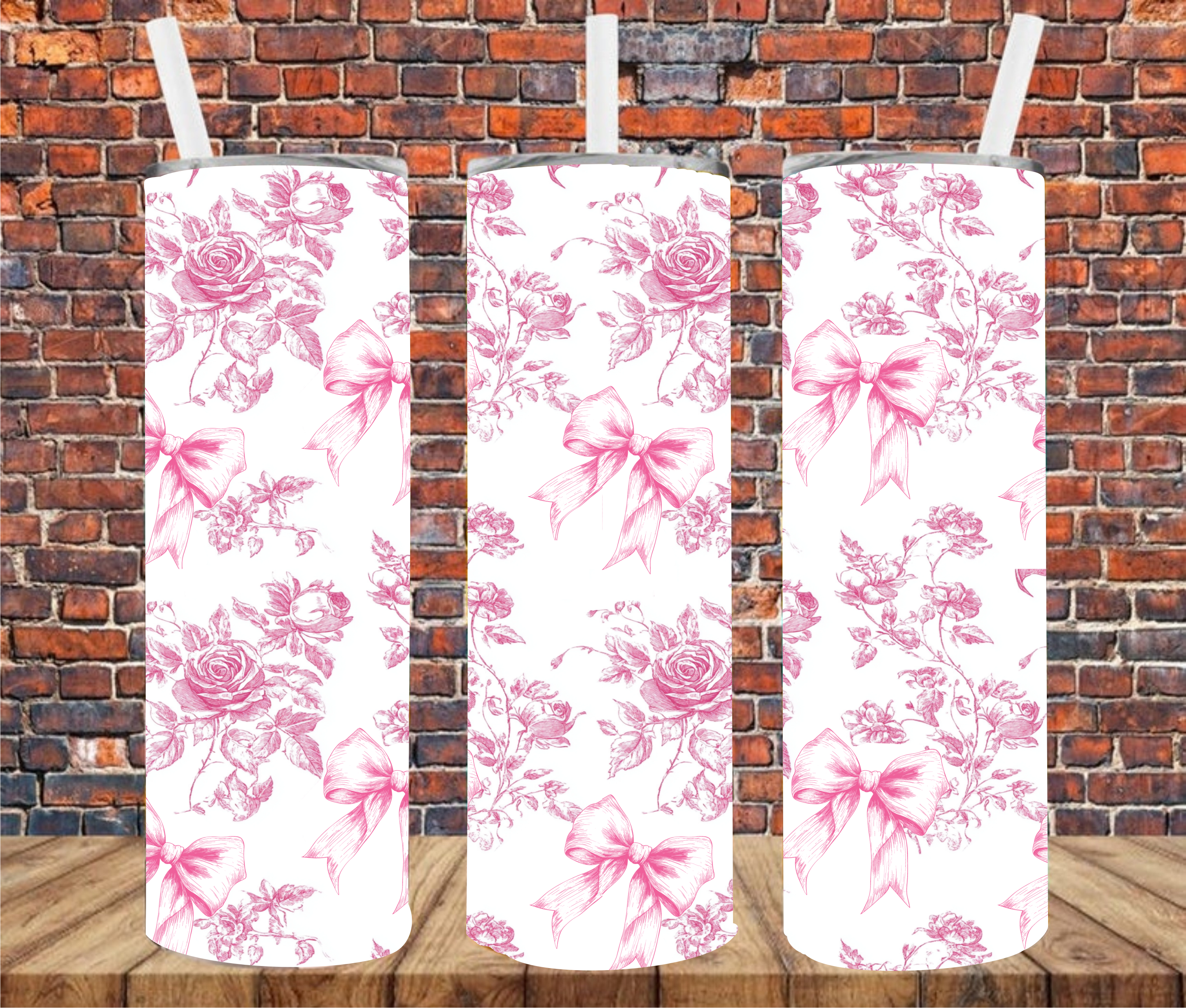 Victorian Coquette Bows - Tumbler Wrap - Sublimation Transfer
