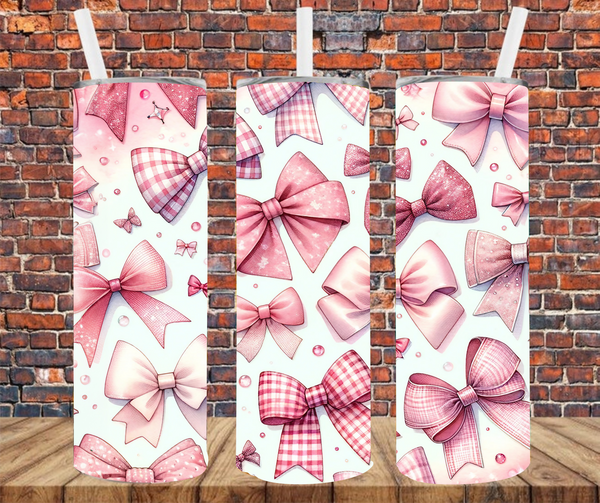 Bow Coquette - Tumbler Wrap - Sublimation Transfer