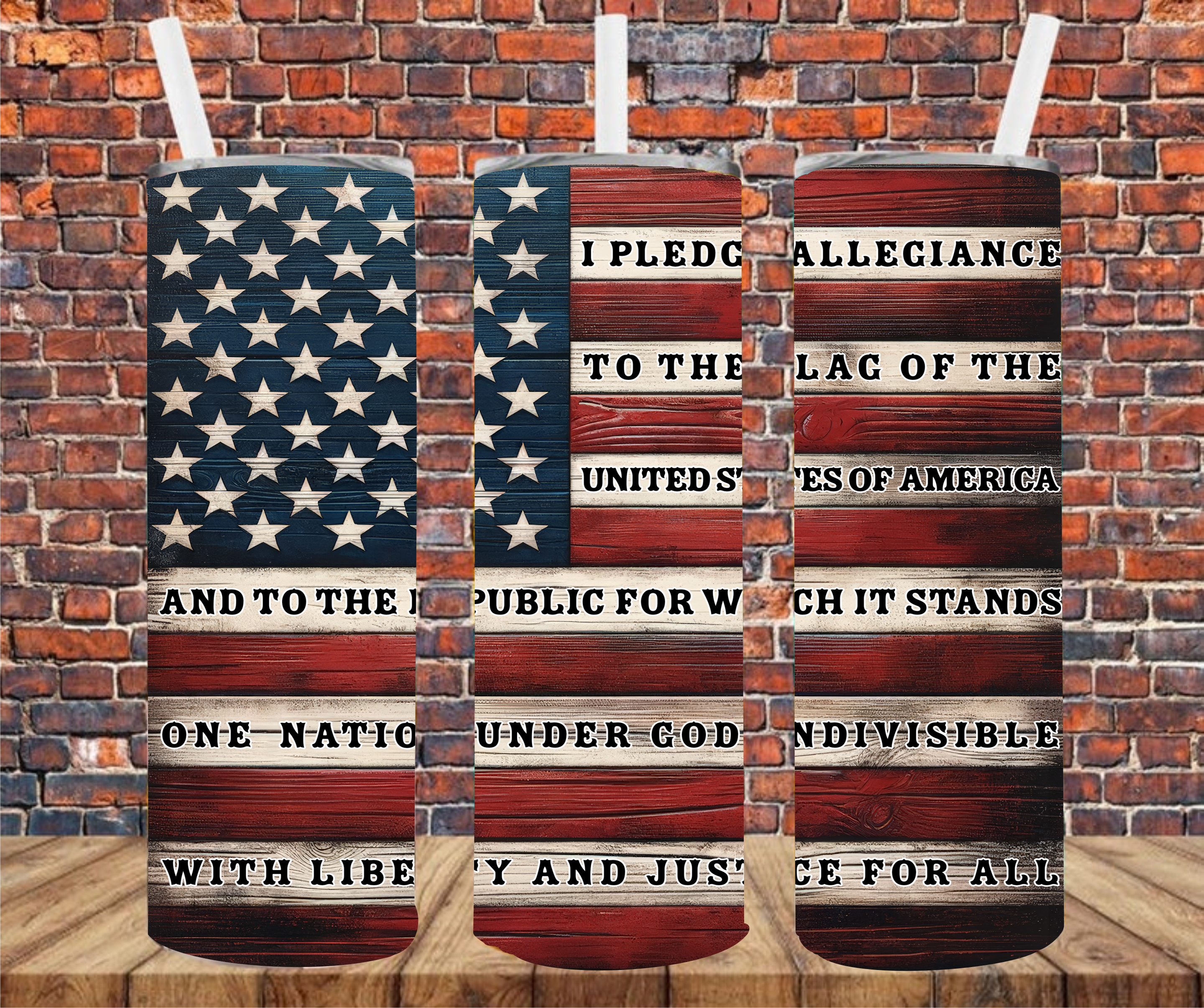 Pledge Of Allegiance - Tumbler Wrap - Sublimation Transfer