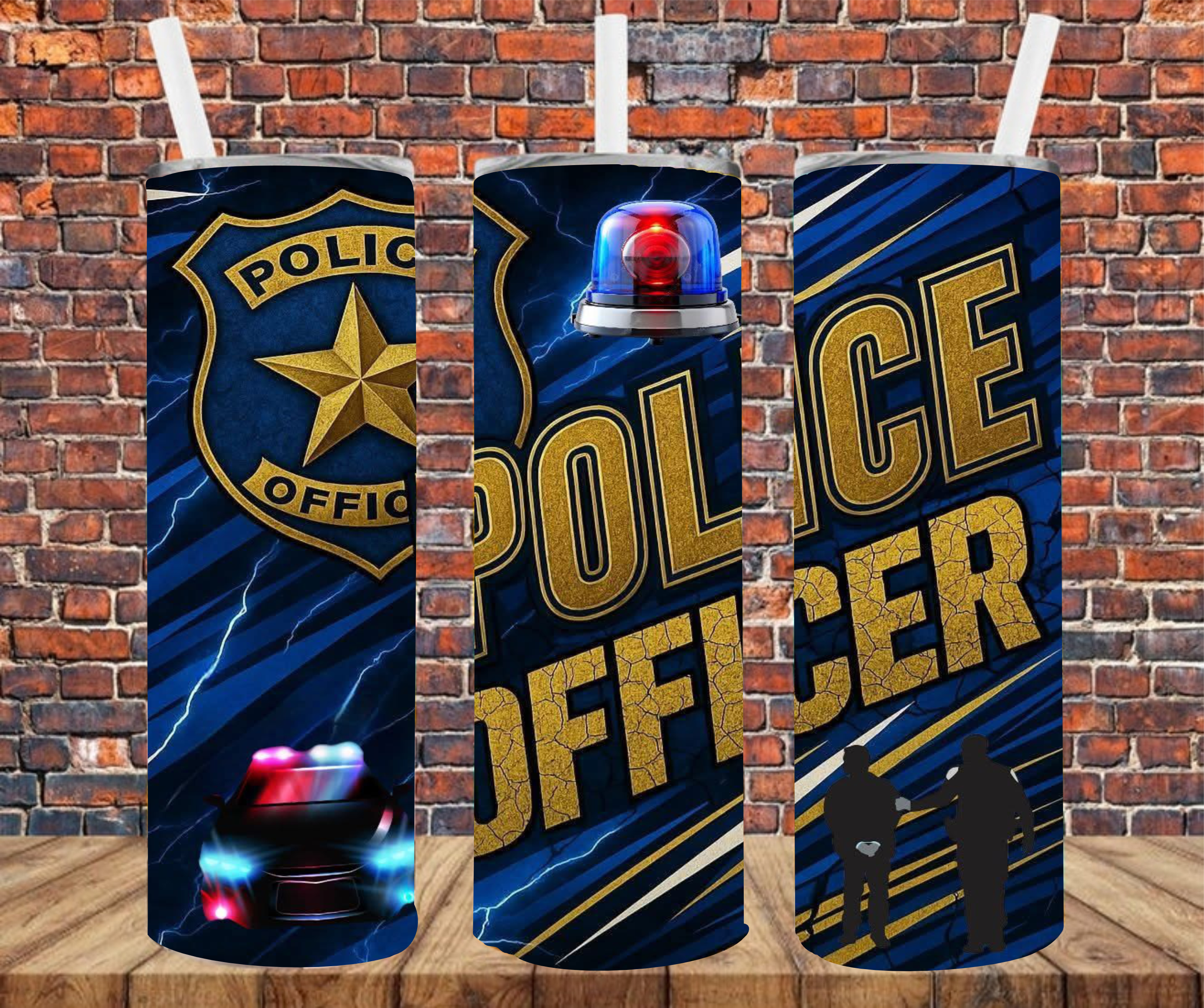 Police Officer - Sublimation Tumbler Wrap