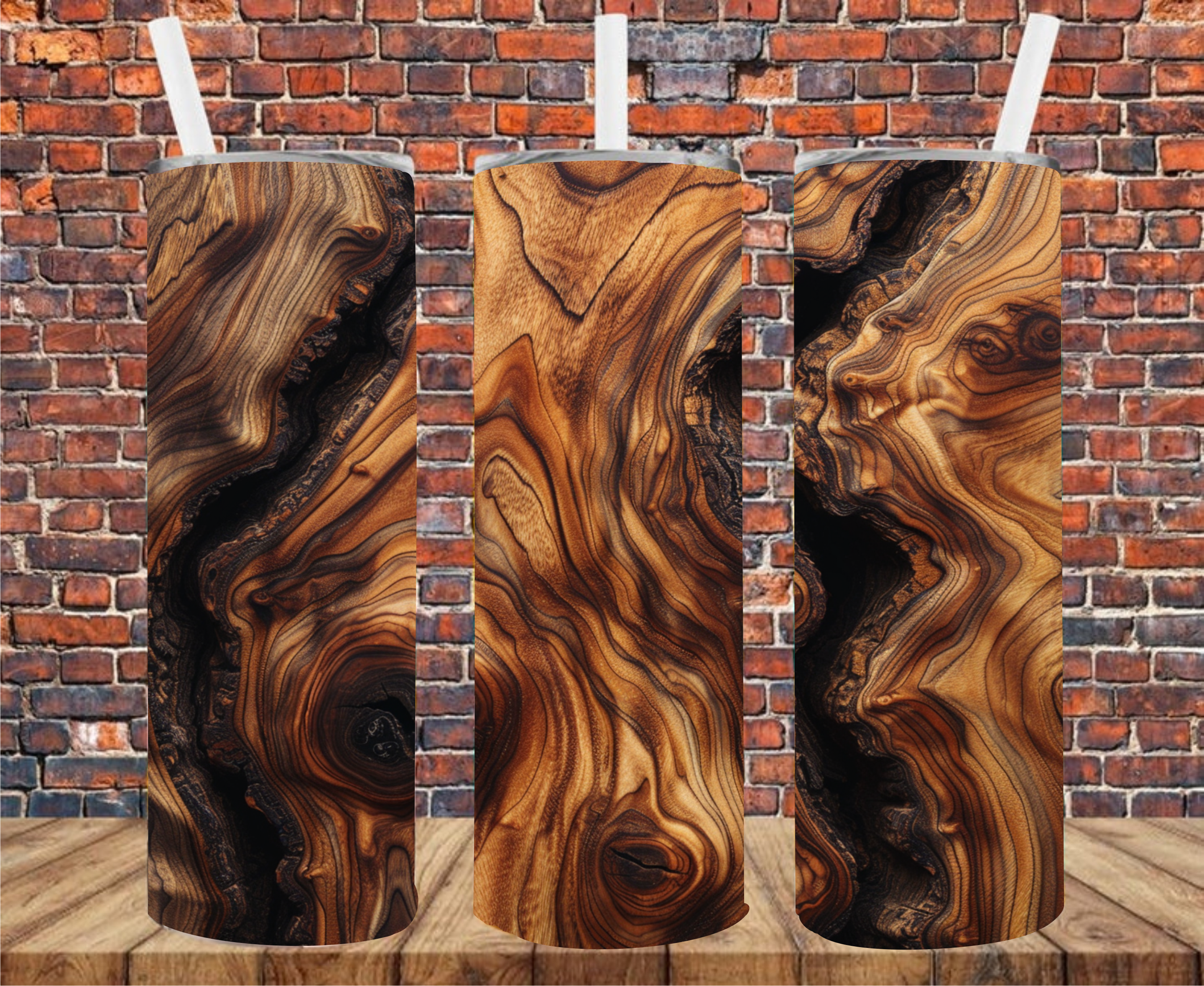 Polished Wood - Tumbler Wrap - Sublimation Transfer