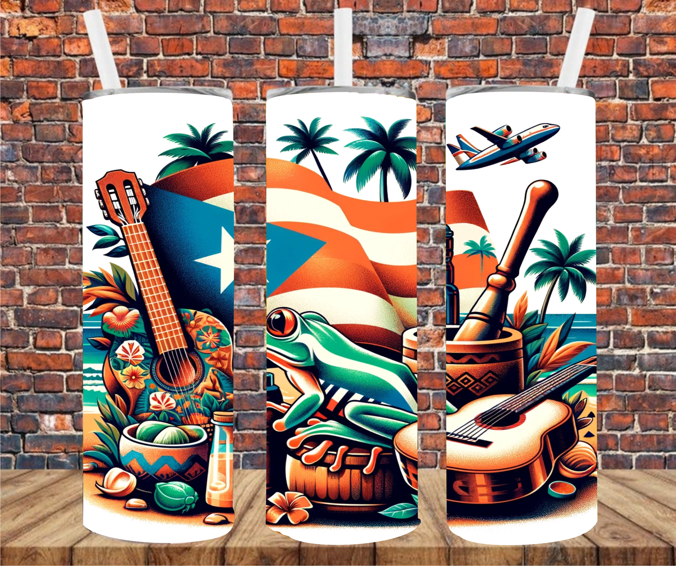 Puerto Rico - Tumbler Wrap Sublimation Transfers