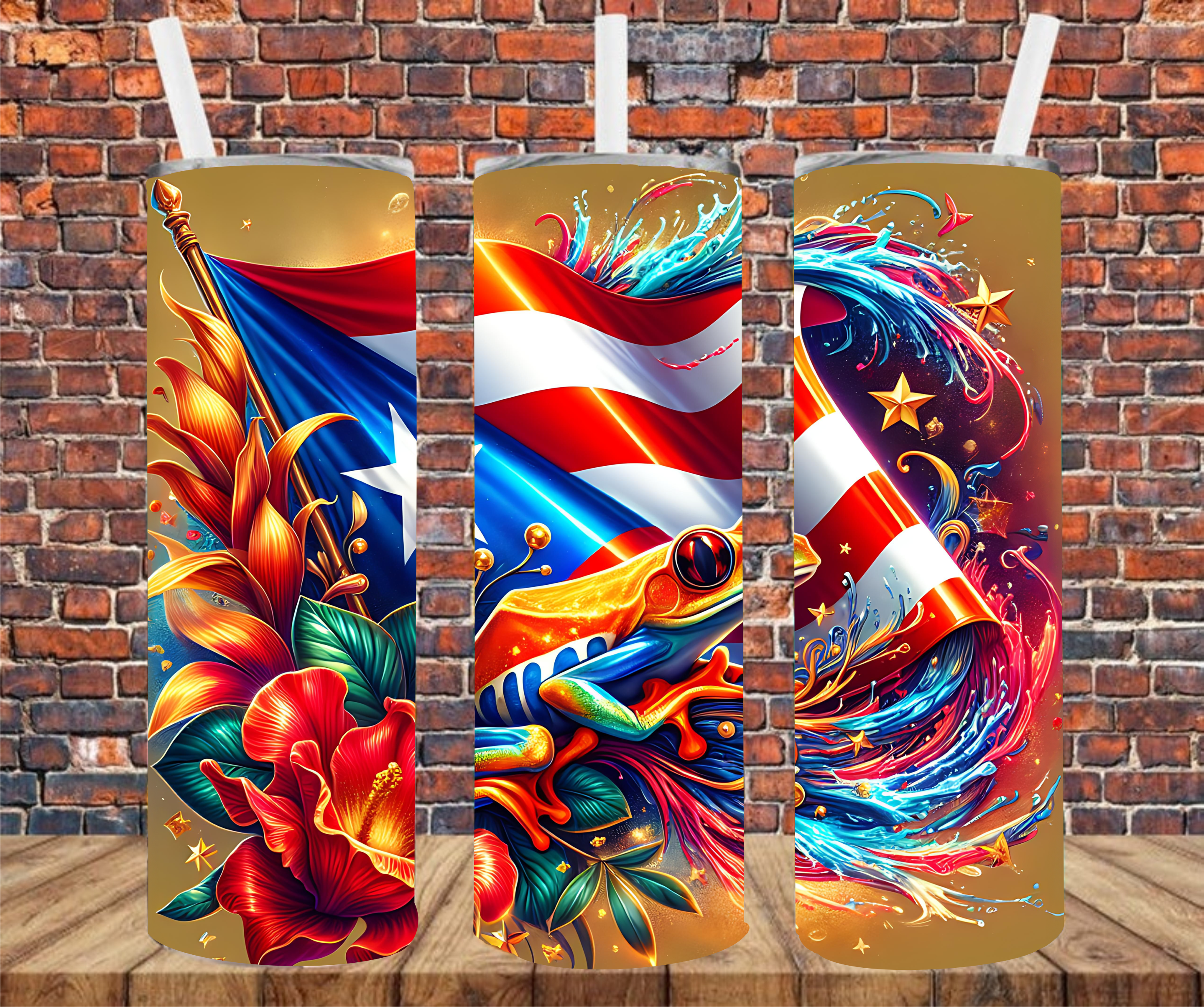 Puerto Rico - Tumbler Wrap - Sublimation Transfer