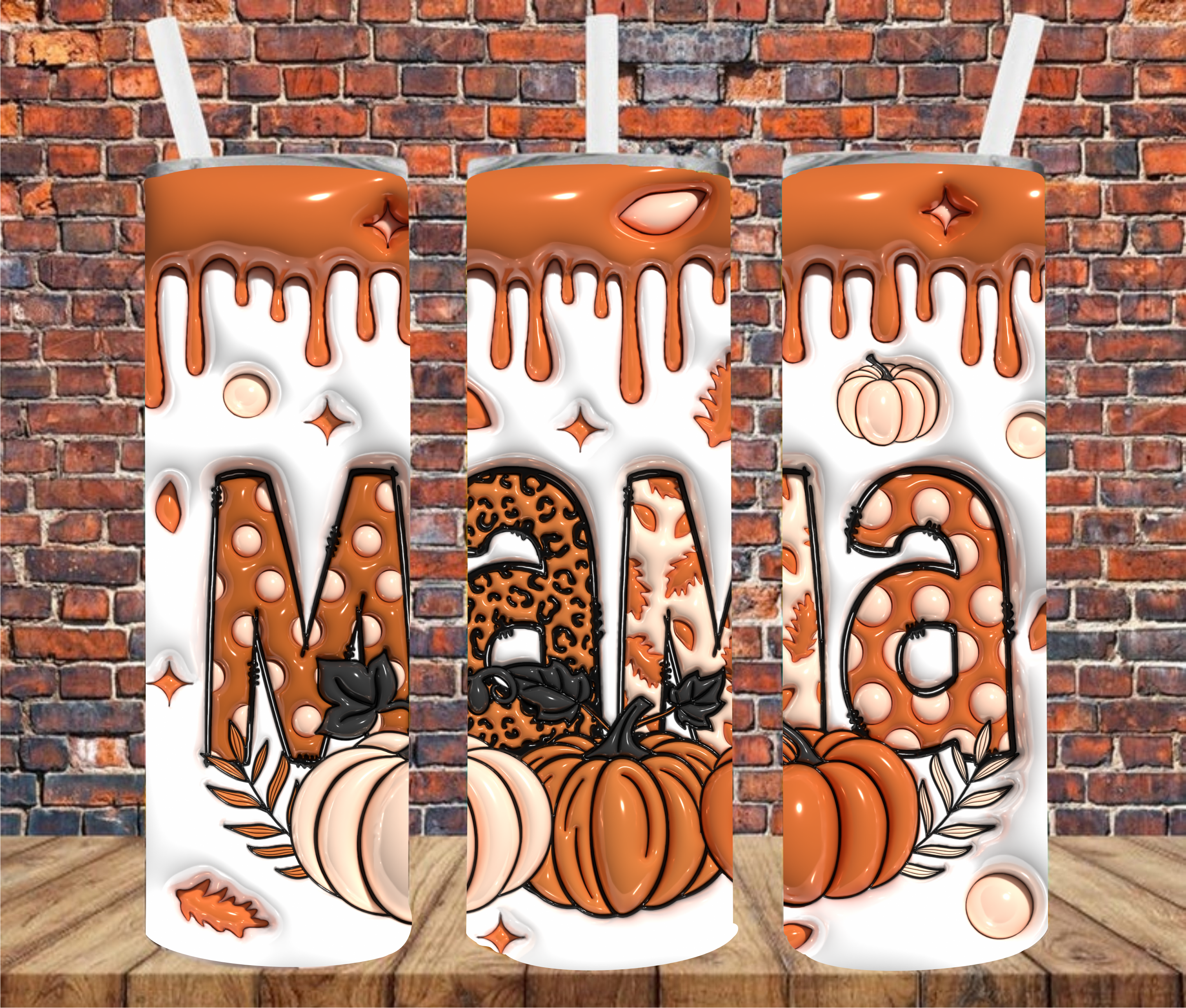 Puff Effect Mama - Tumbler Wrap - Sublimation Transfer