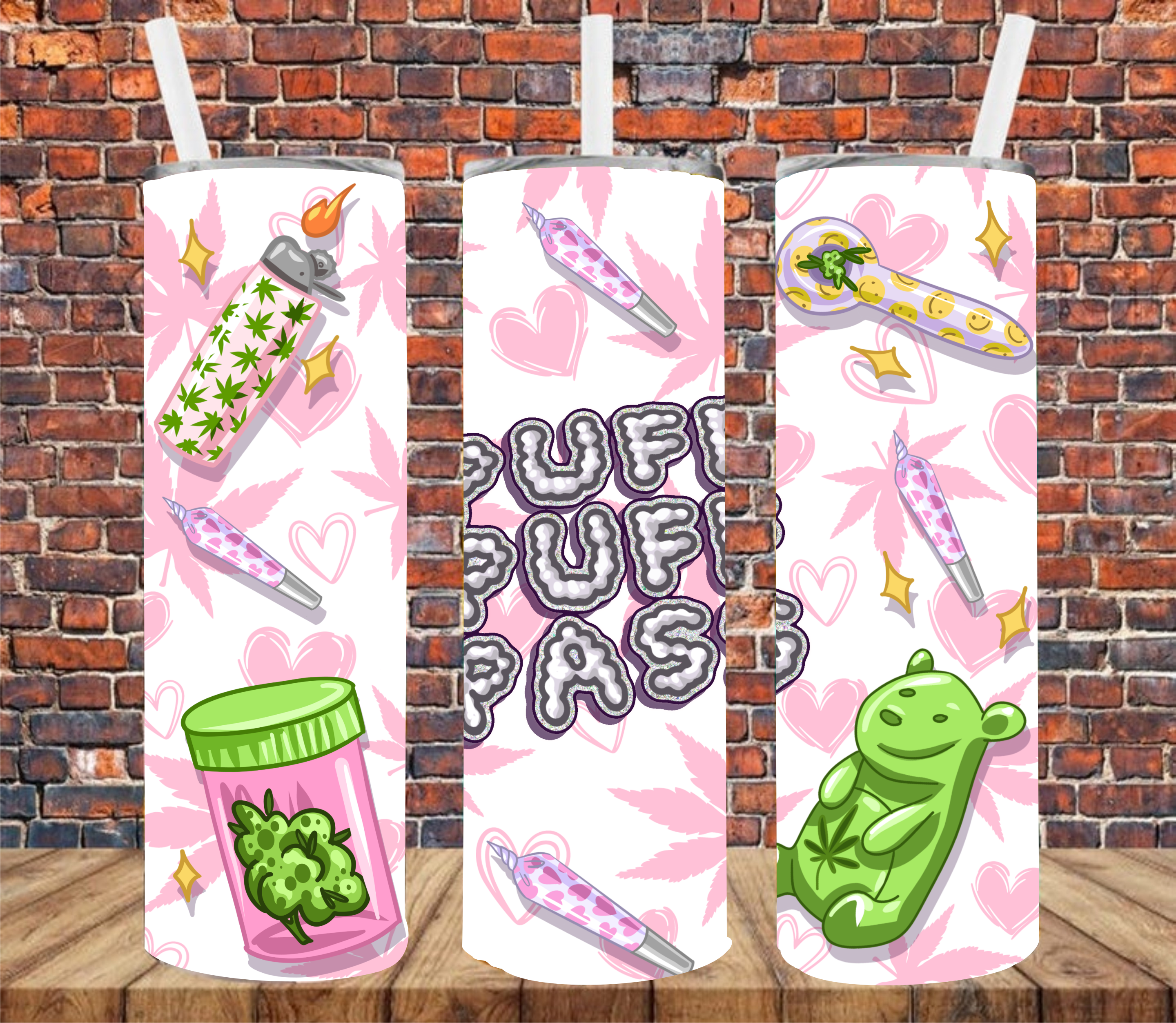 Puff Puff Pass - Tumbler Wrap - Sublimation Transfer