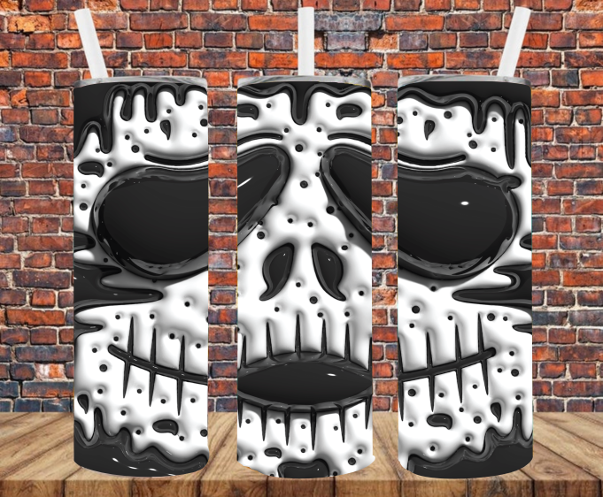 Spooky Face - Tumbler Wrap - Sublimation Transfers