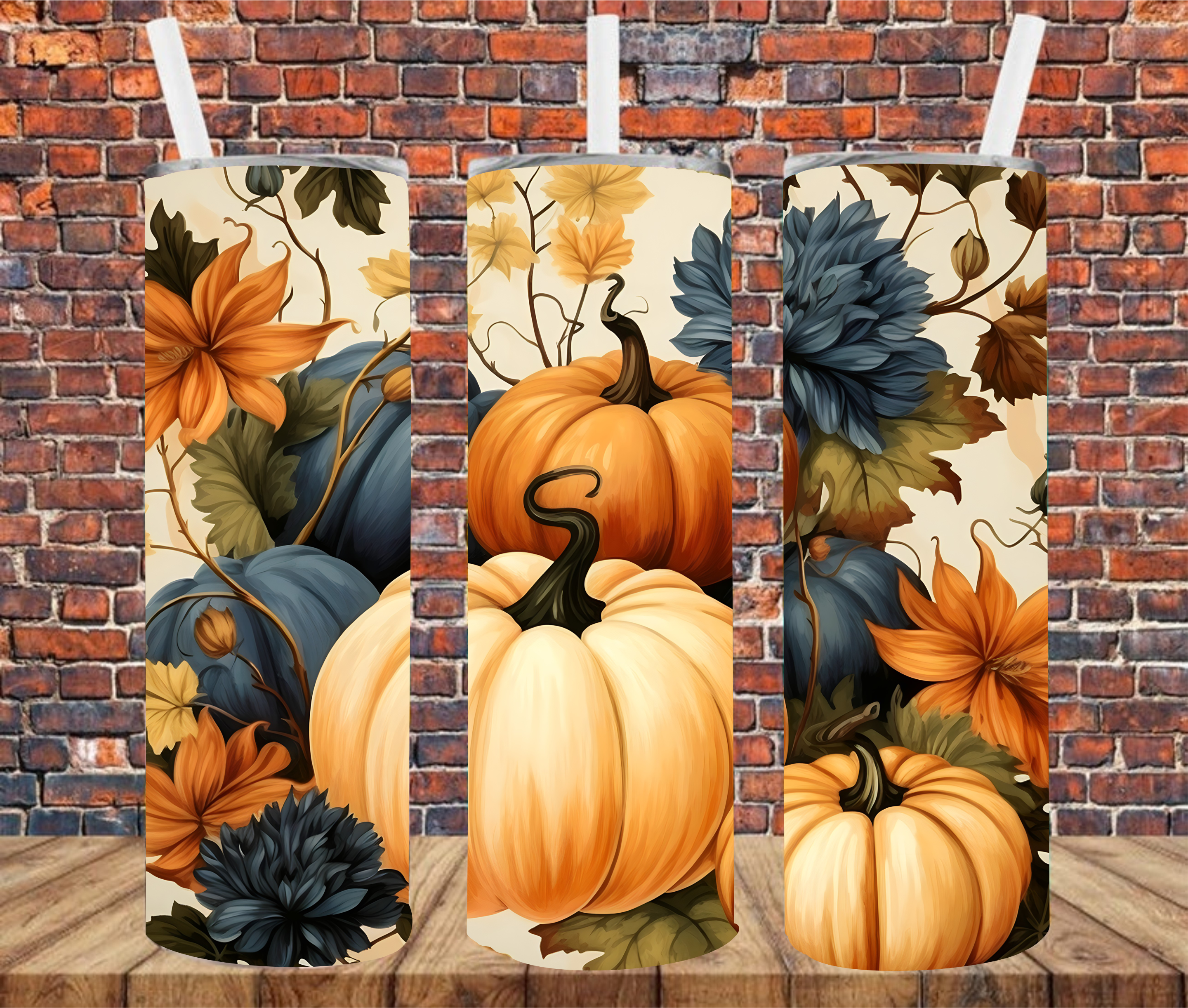Autumn Pumpkins - Sublimation Tumbler Wrap