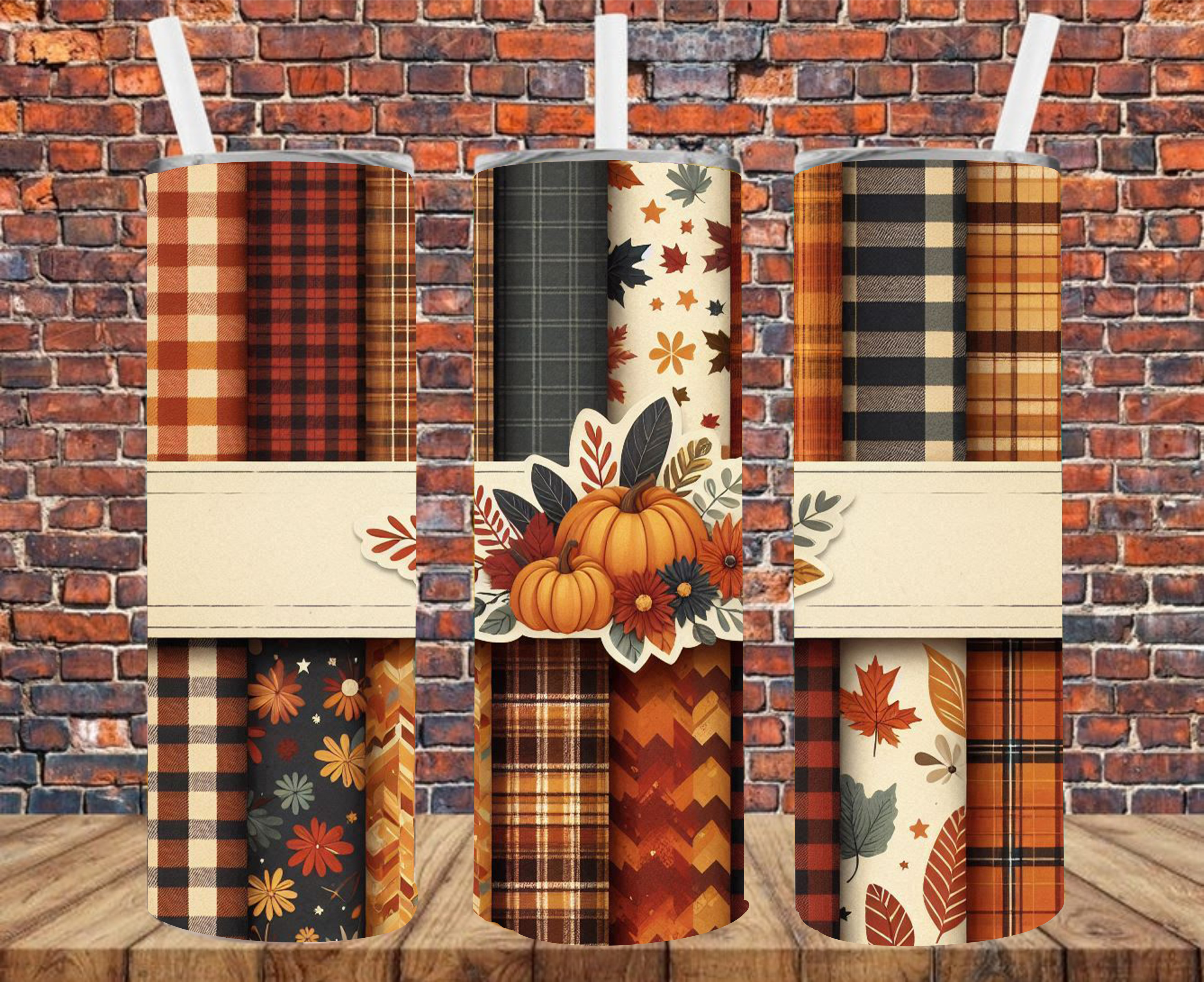 Autumn Patterns - Tumbler Wrap - Sublimation Transfers