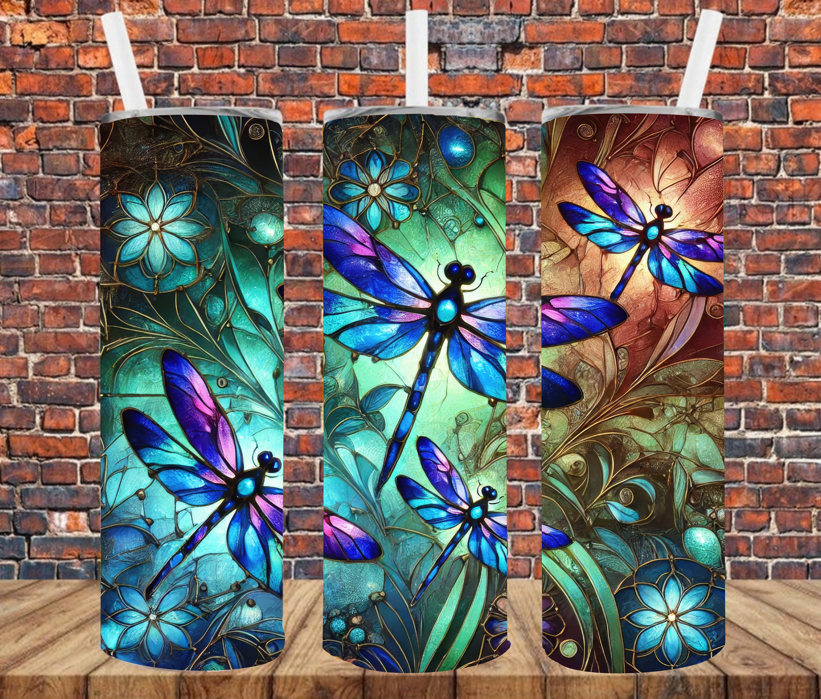 Dragonflies - Tumbler Wrap - vinyl Transfers