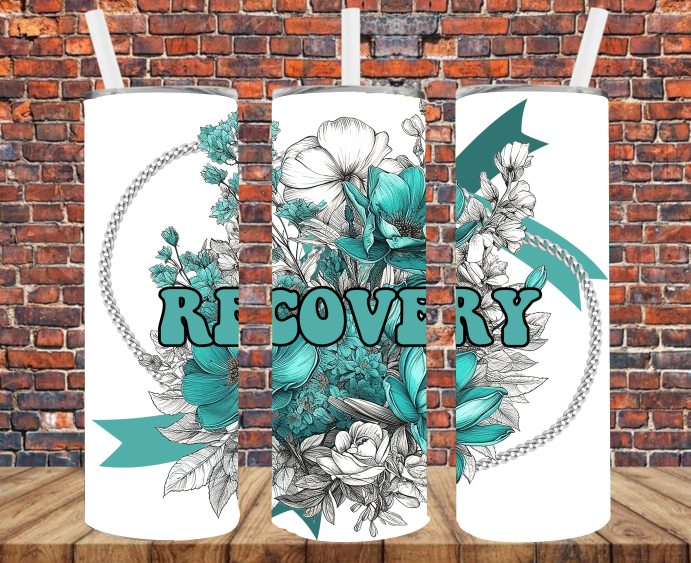 Recovery Awareness - Tumbler Wrap - Vinyl Transfers