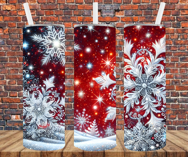 Snowflake - Tumbler Wrap - Sublimation Transfers