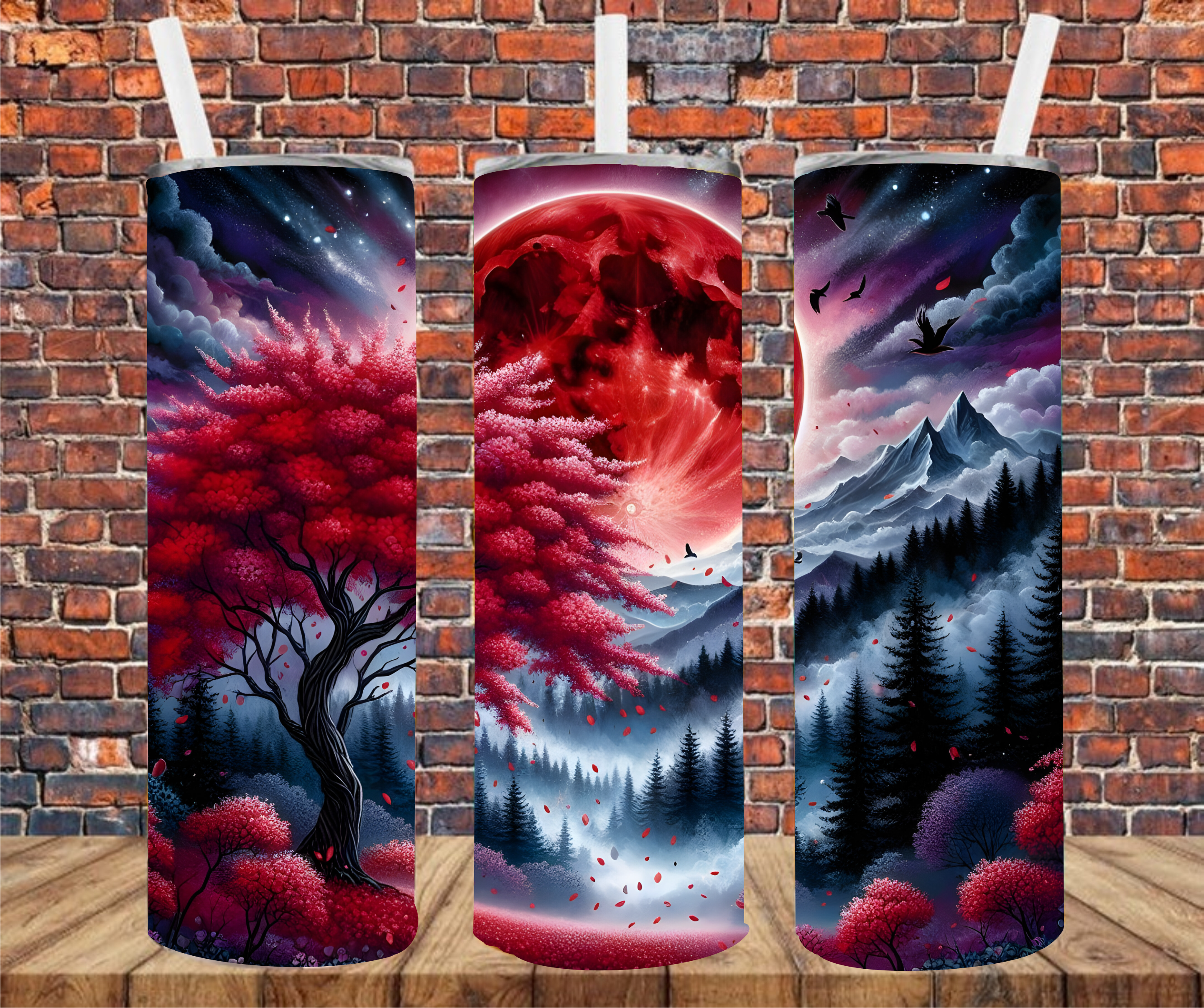 Vibrant Nature Scene - Tumbler Wrap - Sublimation Transfer