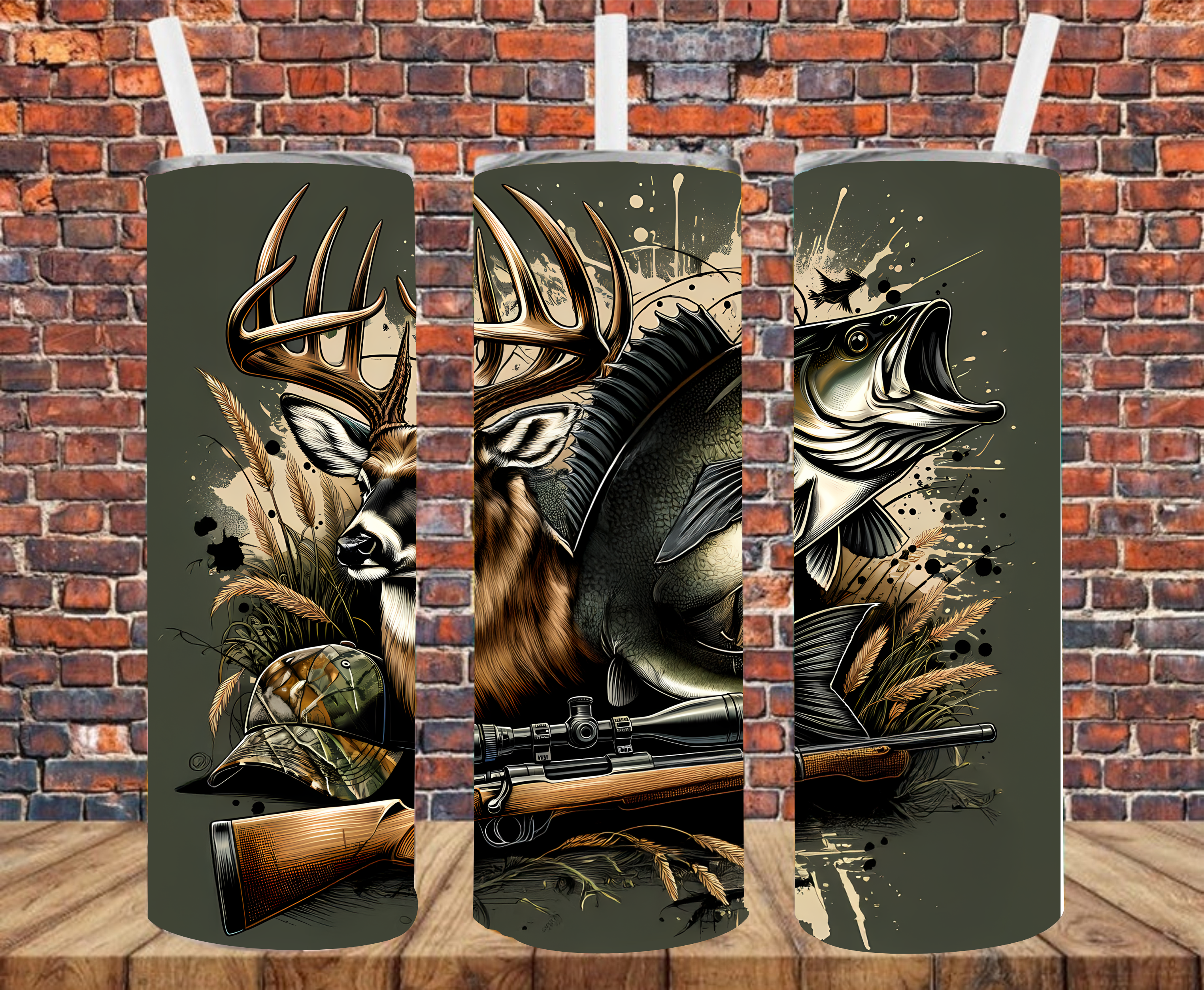 Hunting & Fishing - Tumbler Wrap - Sublimation Transfers
