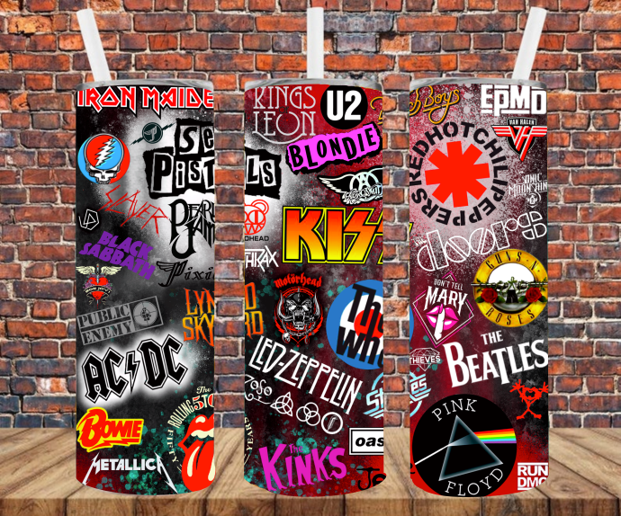 Rock N Roll - Tumbler Wrap - Sublimation Transfers
