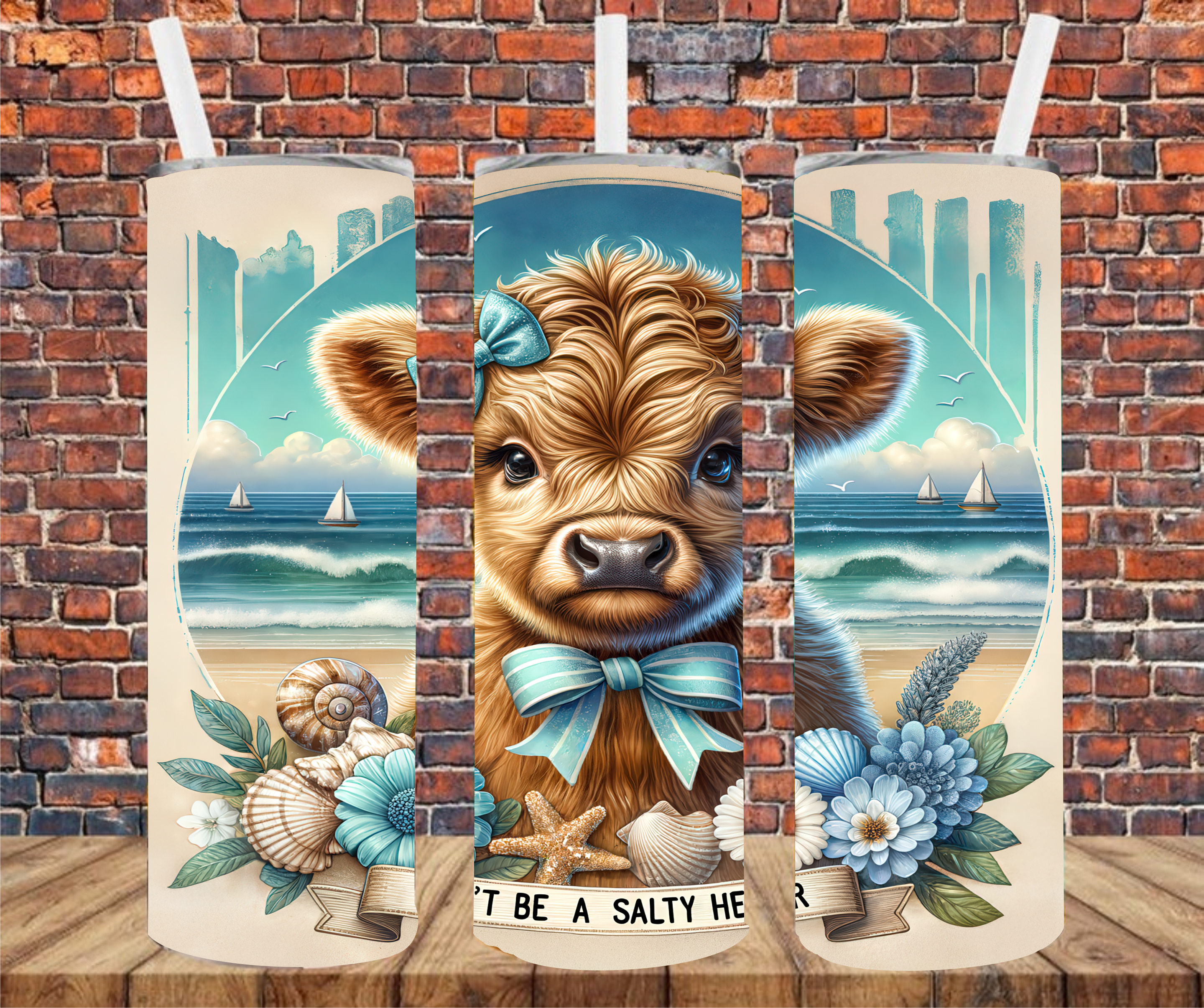 Don't Be A Salty Heifer - Tumbler Wrap - Sublimation Transfer
