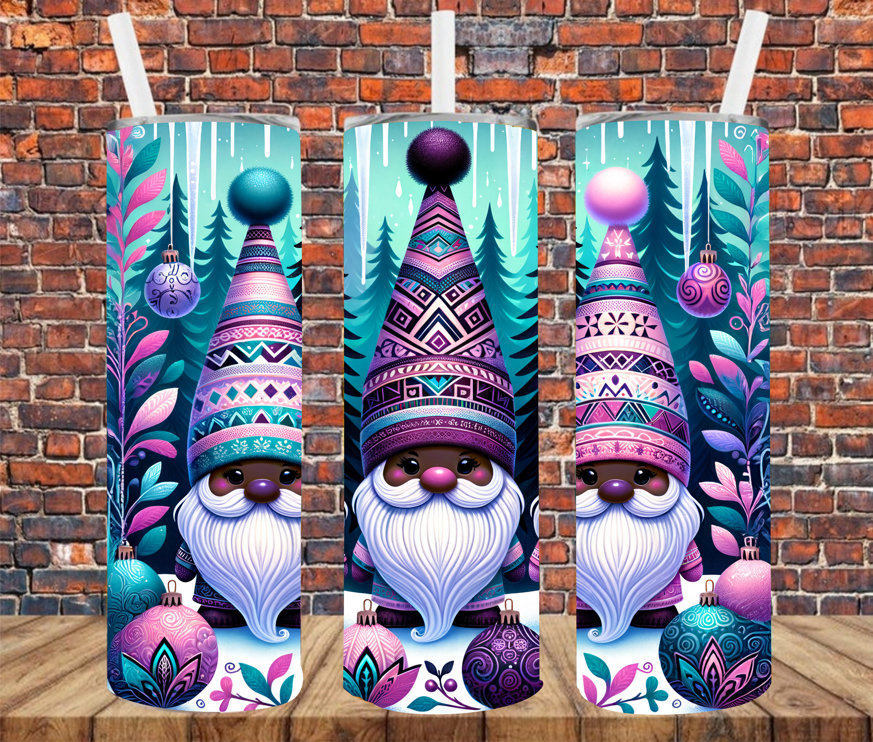 Christmas Gnomes  - Tumbler Wrap - Sublimation Transfers