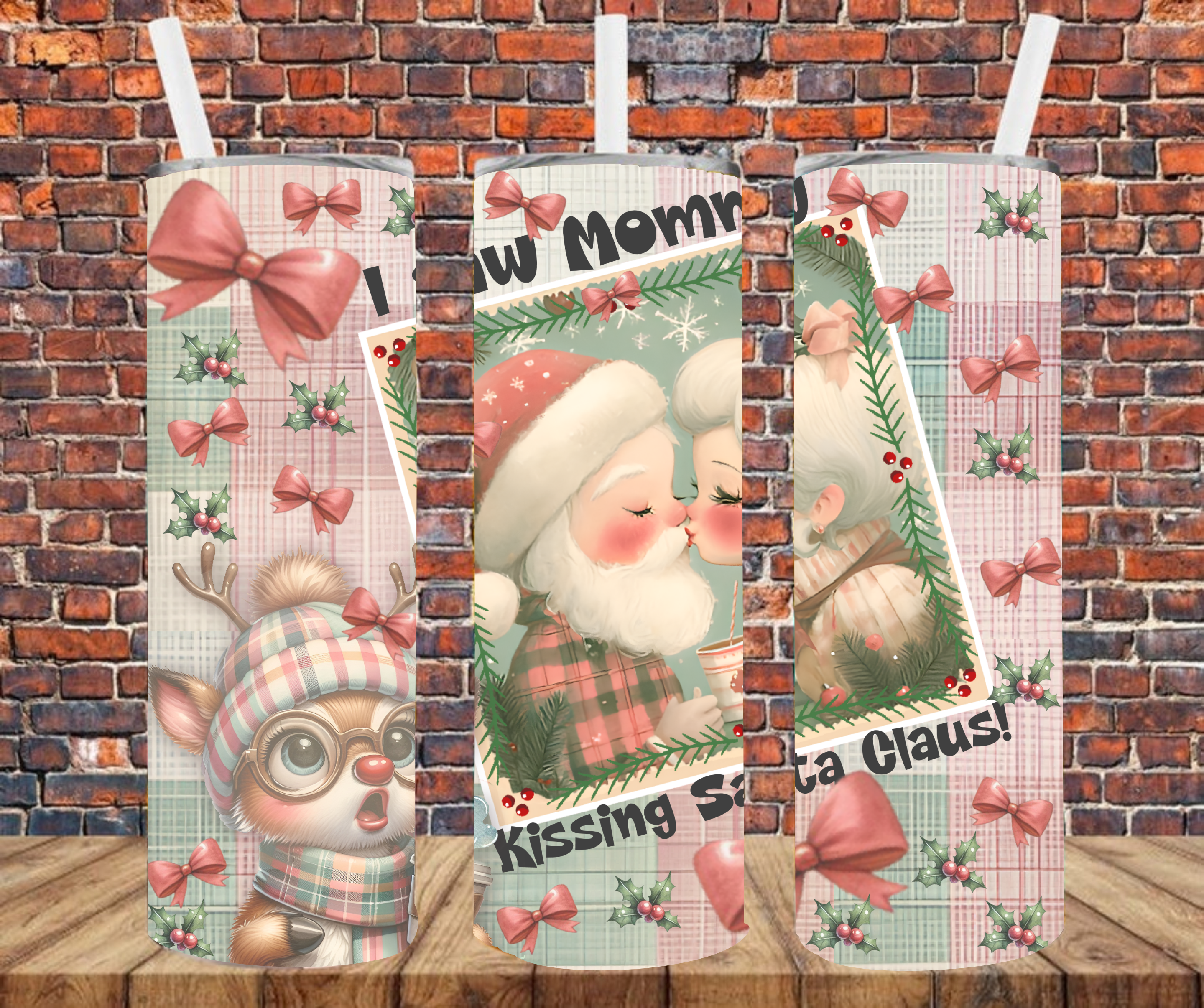 I Saw Mommy Kissing Santa - Tumbler Wrap - Sublimation Transfer