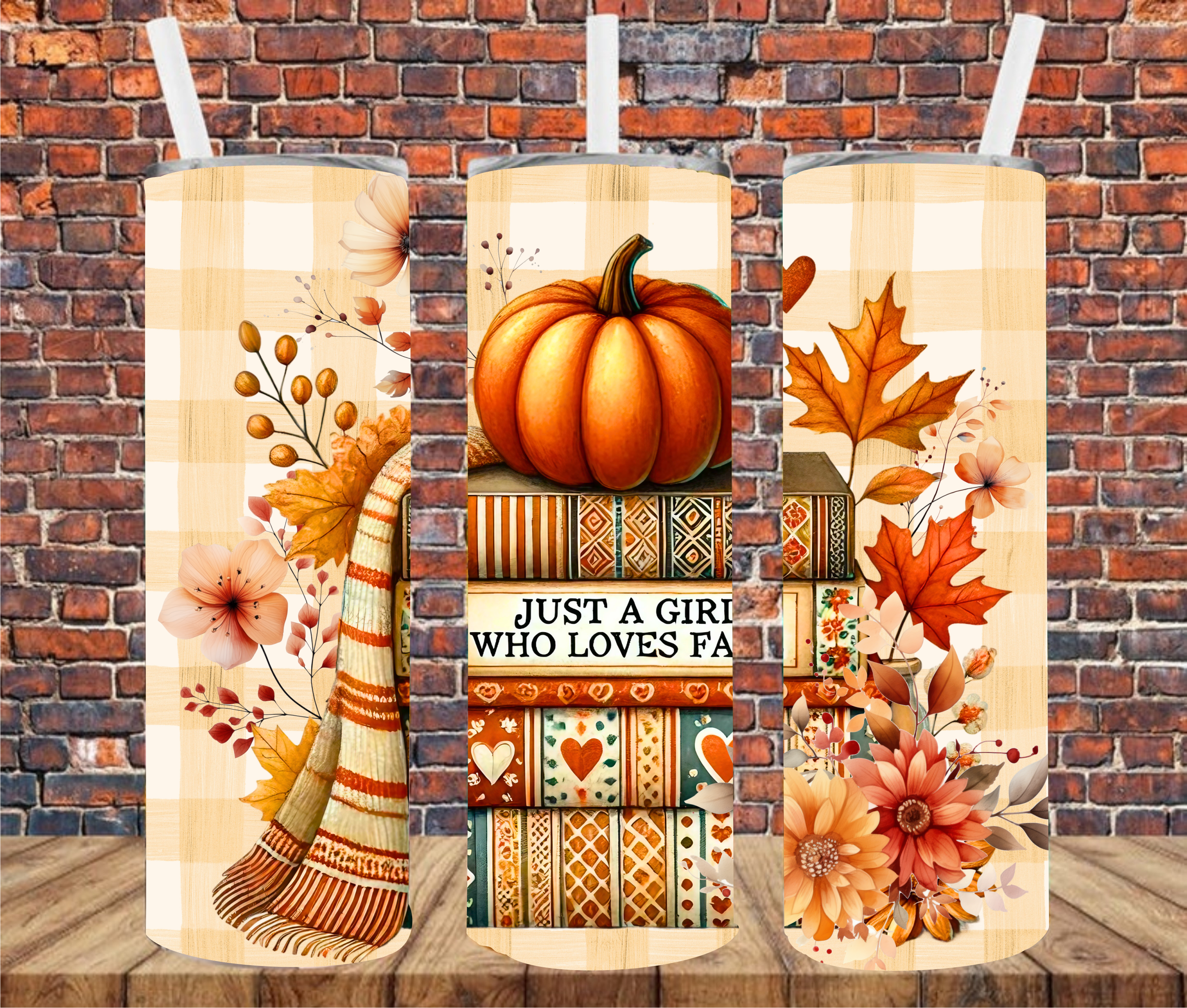 Just A Girl Who Loves Fall - Sublimation Tumbler Wrap