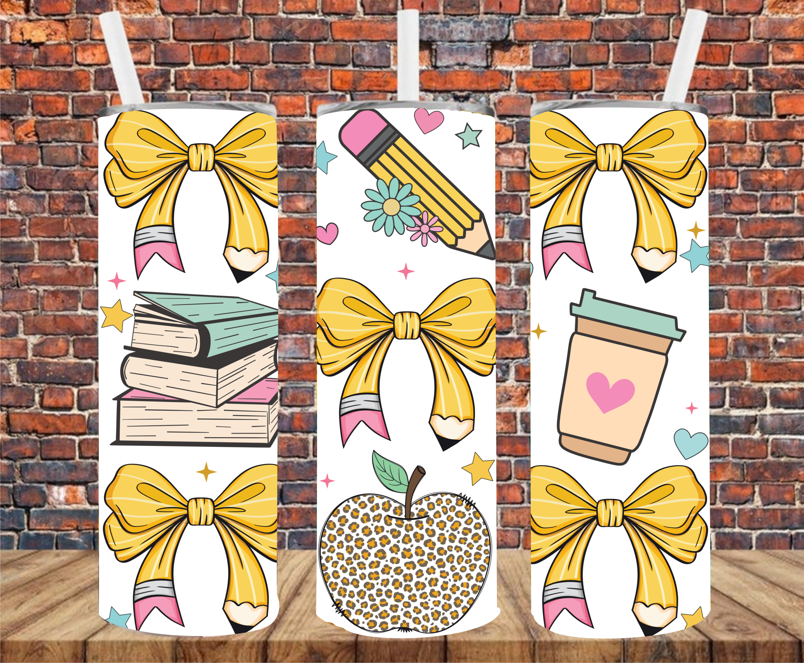 School Element Coquette - Tumbler Wrap - Sublimation Transfer