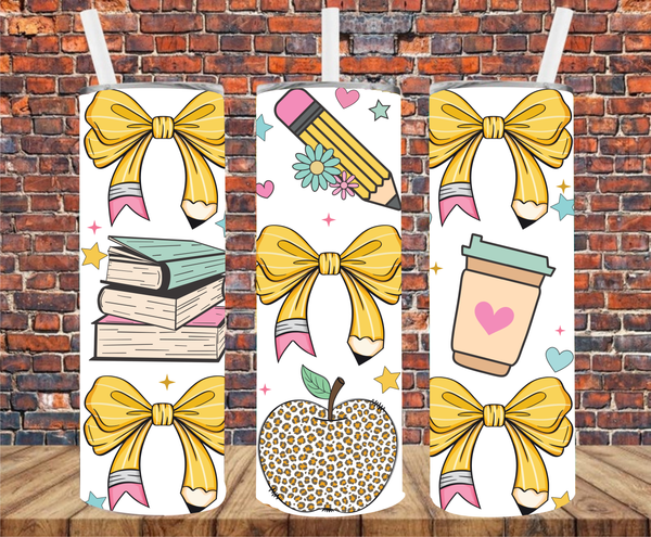 School Element Coquette - Tumbler Wrap - Sublimation Transfer