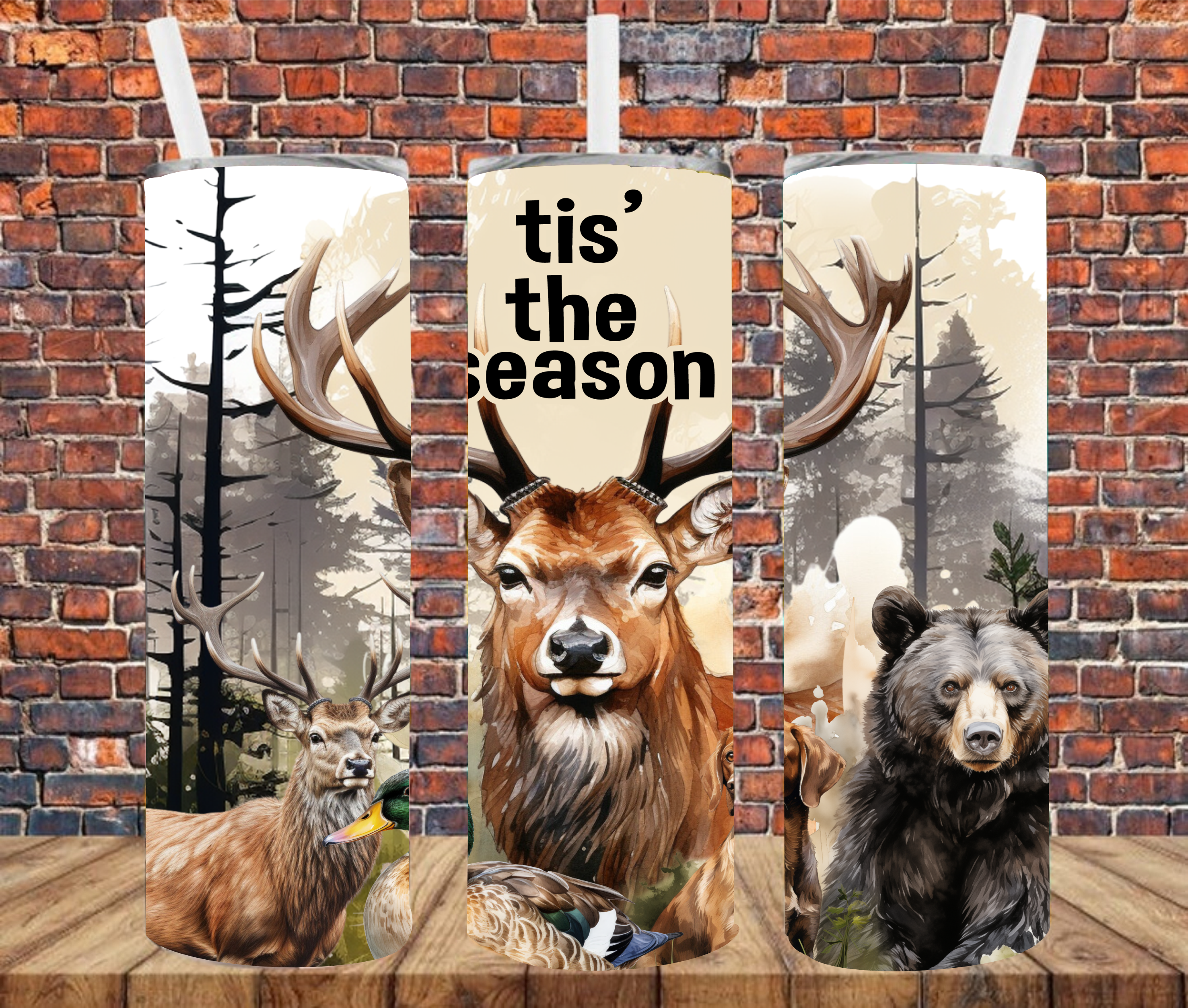 Tis The Season Hunting - Tumbler Wrap - Sublimation Transfers